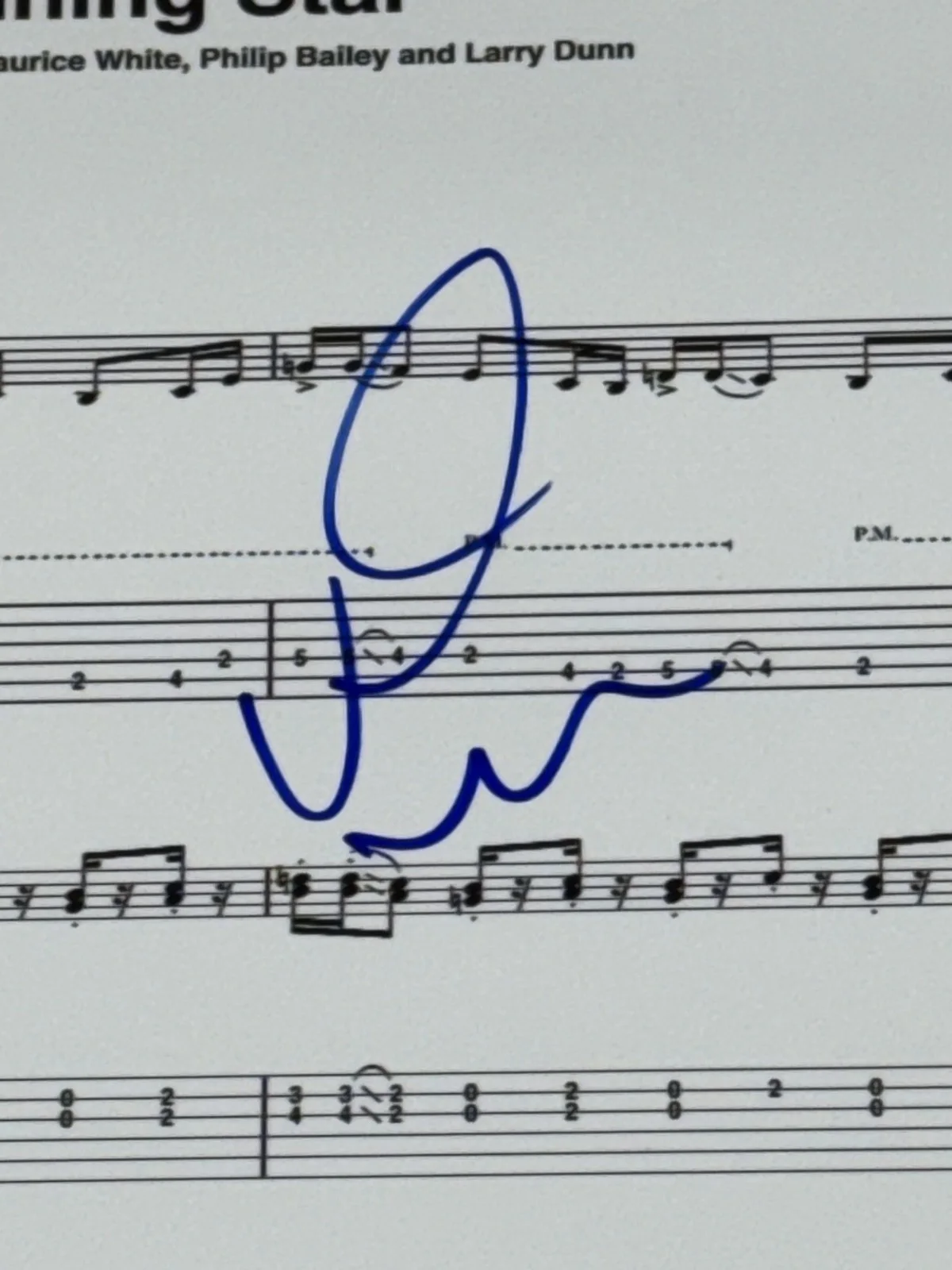 Earth Wind & Fire Shining Star Signed Framed Sheet Music White Johnson Auto PSA, image 5