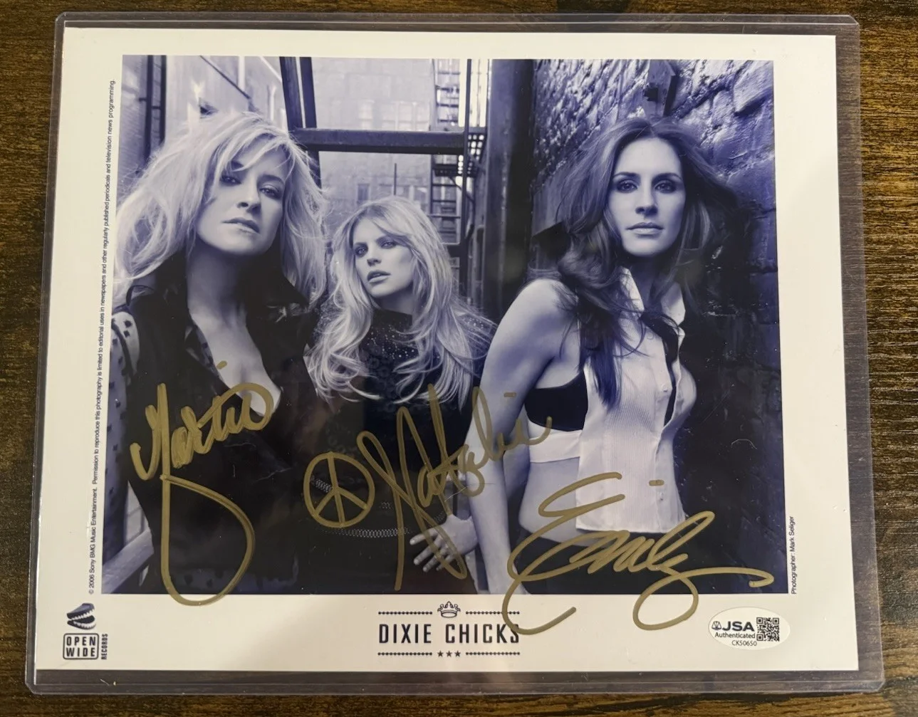 THE DIXIE CHICKS BAND SIGNED 8 x 10 PHOTO with JSA, image 3