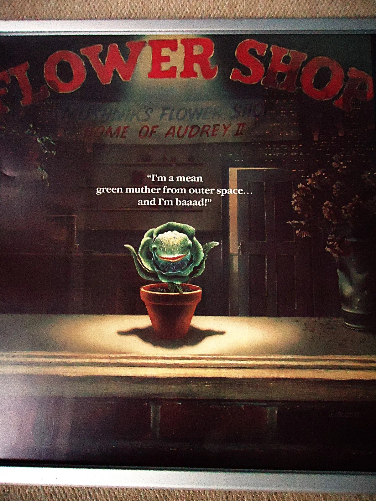 LITTLE SHOP OF HORRORS UK QUAD FILM POSTER 1986 VINTAGE 40 YRS OLD ORIGINAL GEM, изображение 3