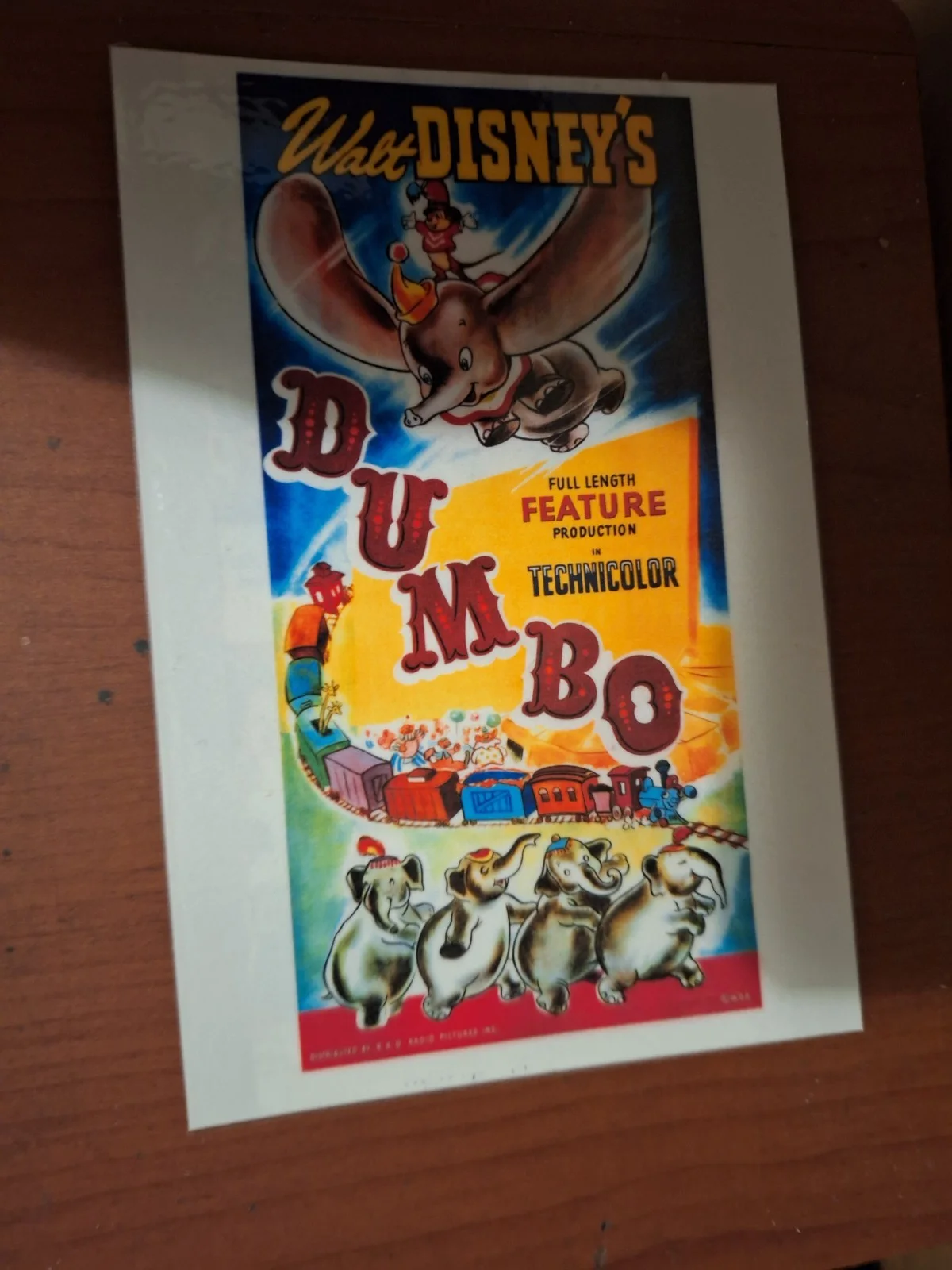 Classic Style Disney "Dumbo" 1941 Fine Art Premium Reproduction Postcard, изображение 2