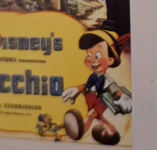 Disney Classic Style "Pinocchio" 1940 Premium Reproduction Fine Art Postcard, изображение 3