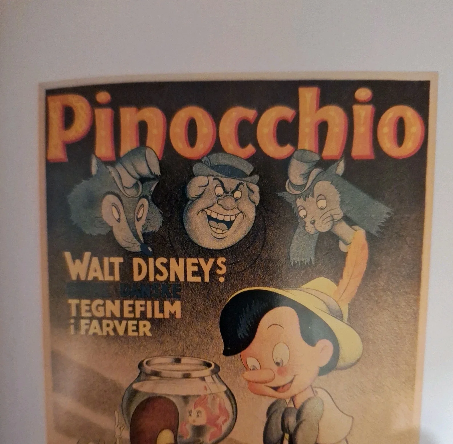 Disney Classic Style "Pinocchio" 1940 Premium Reproduction Fine Art Postcard, изображение 2