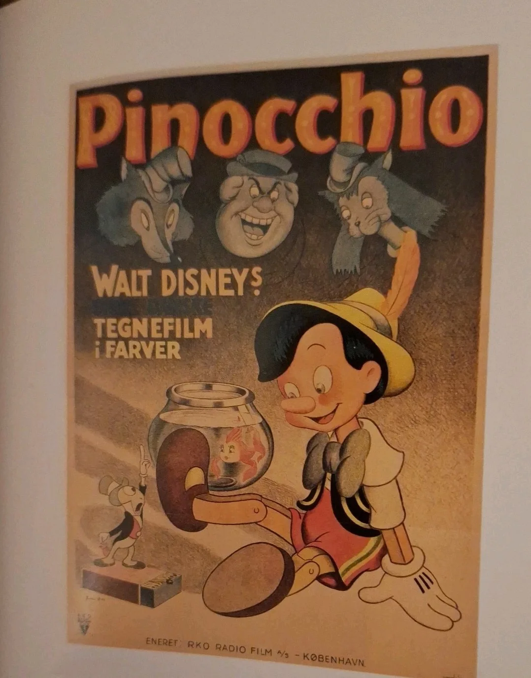 Disney Classic Style "Pinocchio" 1940 Premium Reproduction Fine Art Postcard, изображение 5