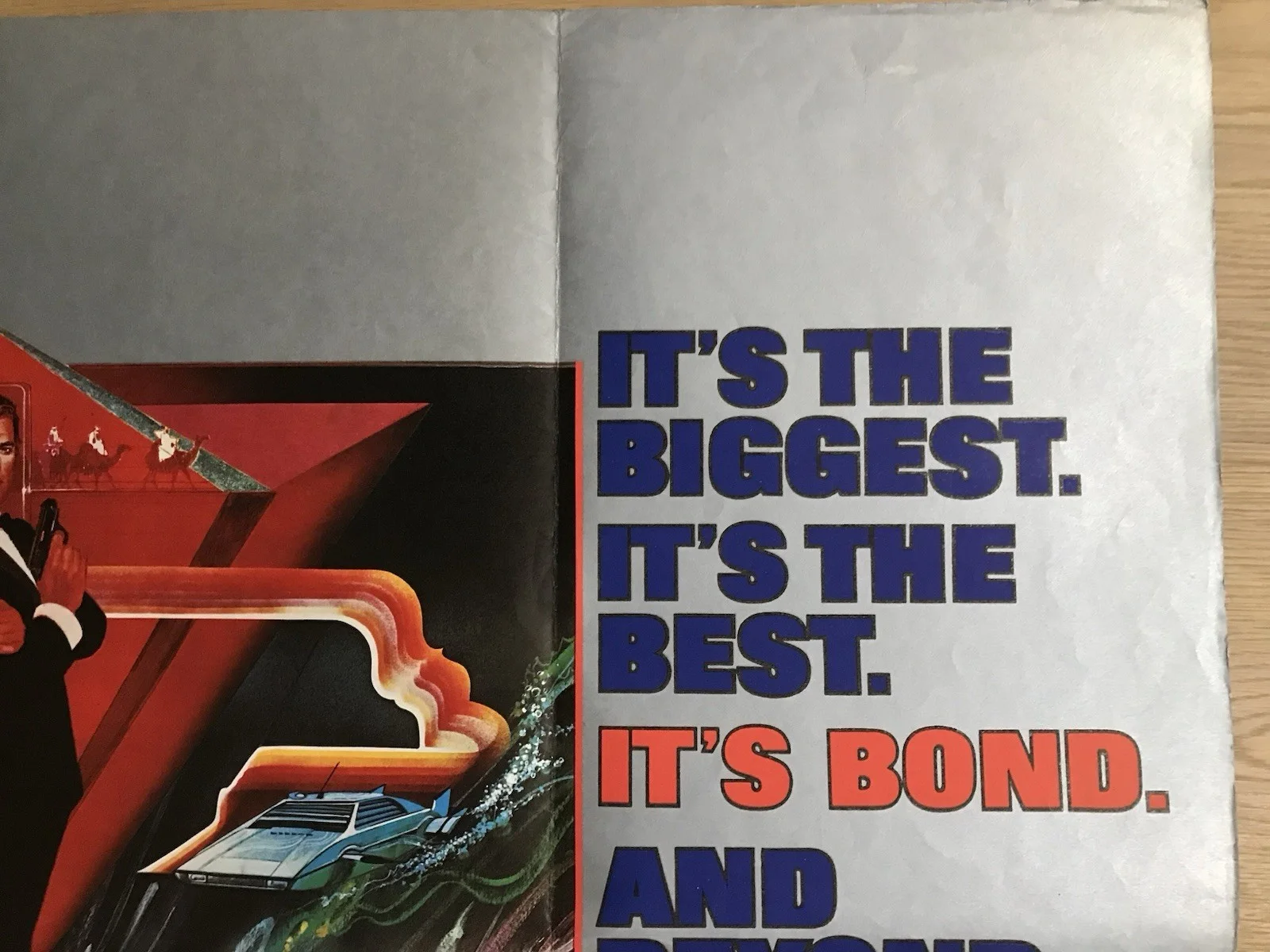 The Spy Who Loved Me 1977 British Quad Bond Poster Seiko Watch Bob Peak, изображение 2