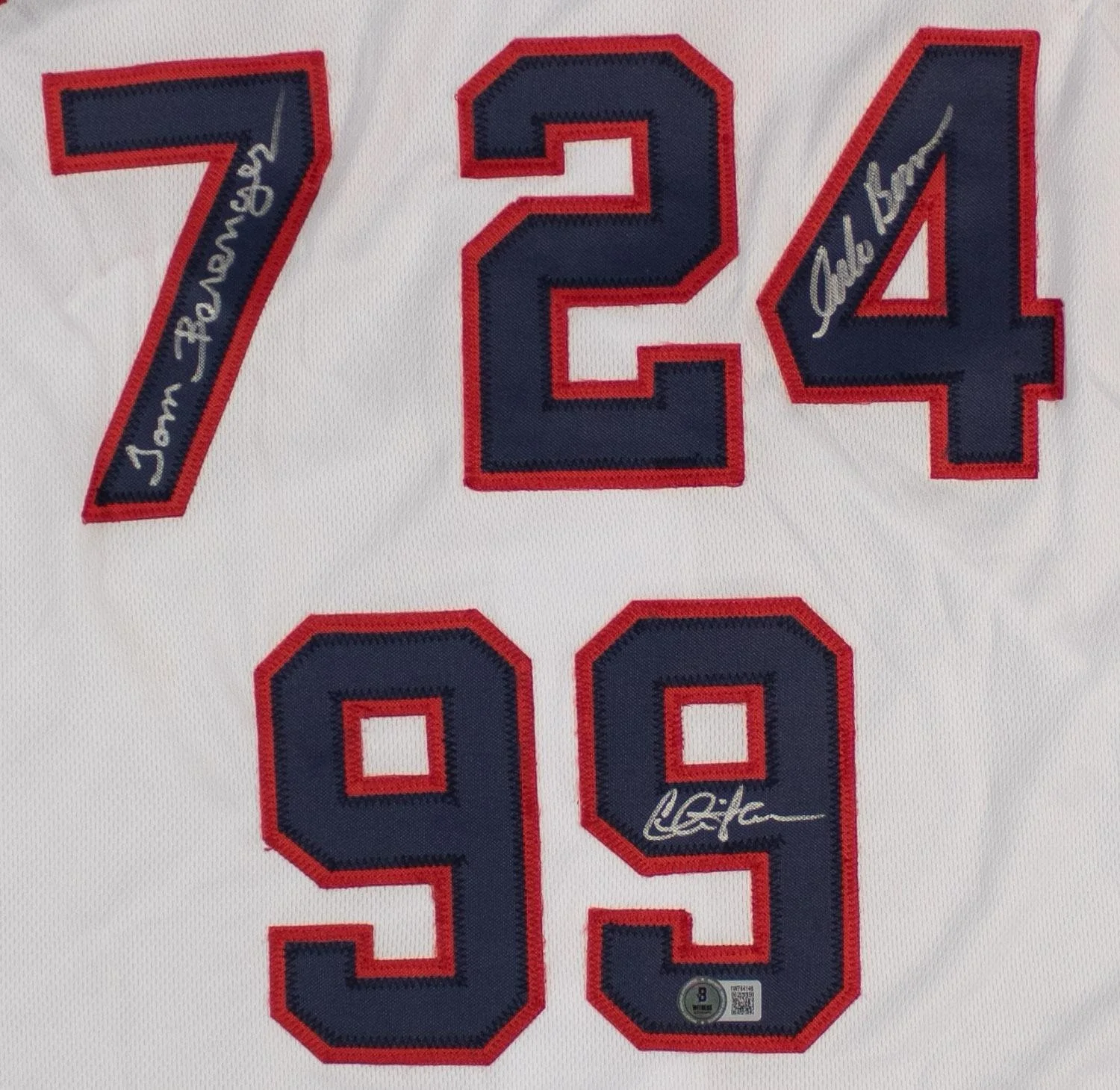 Charlie Sheen — Major League Movie Beckett Certified Sheen Berenger & Bernsen signed Auto Jersey, изображение 2