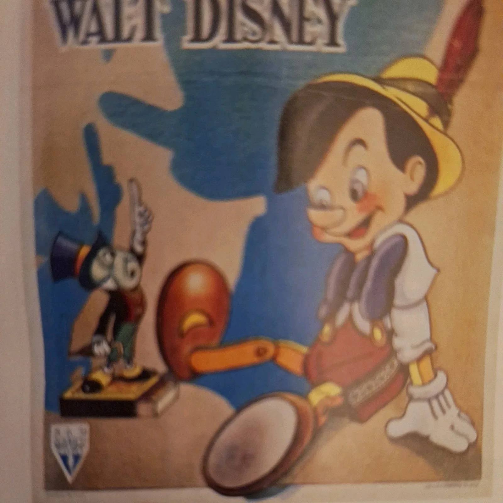 Disney Classic Style "Pinocchio" 1940 Premium Reproduction Fine Art Postcard, изображение 4