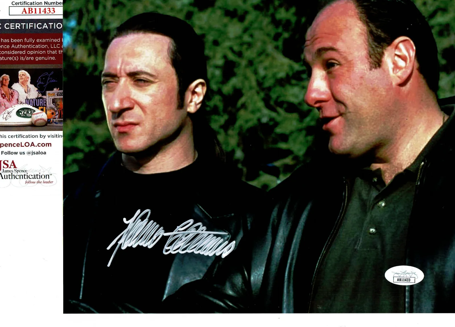 Federico Castelluccio — SOPRANOS Federico (Furio) autographed 8x10 photo with Tony JSA Certified