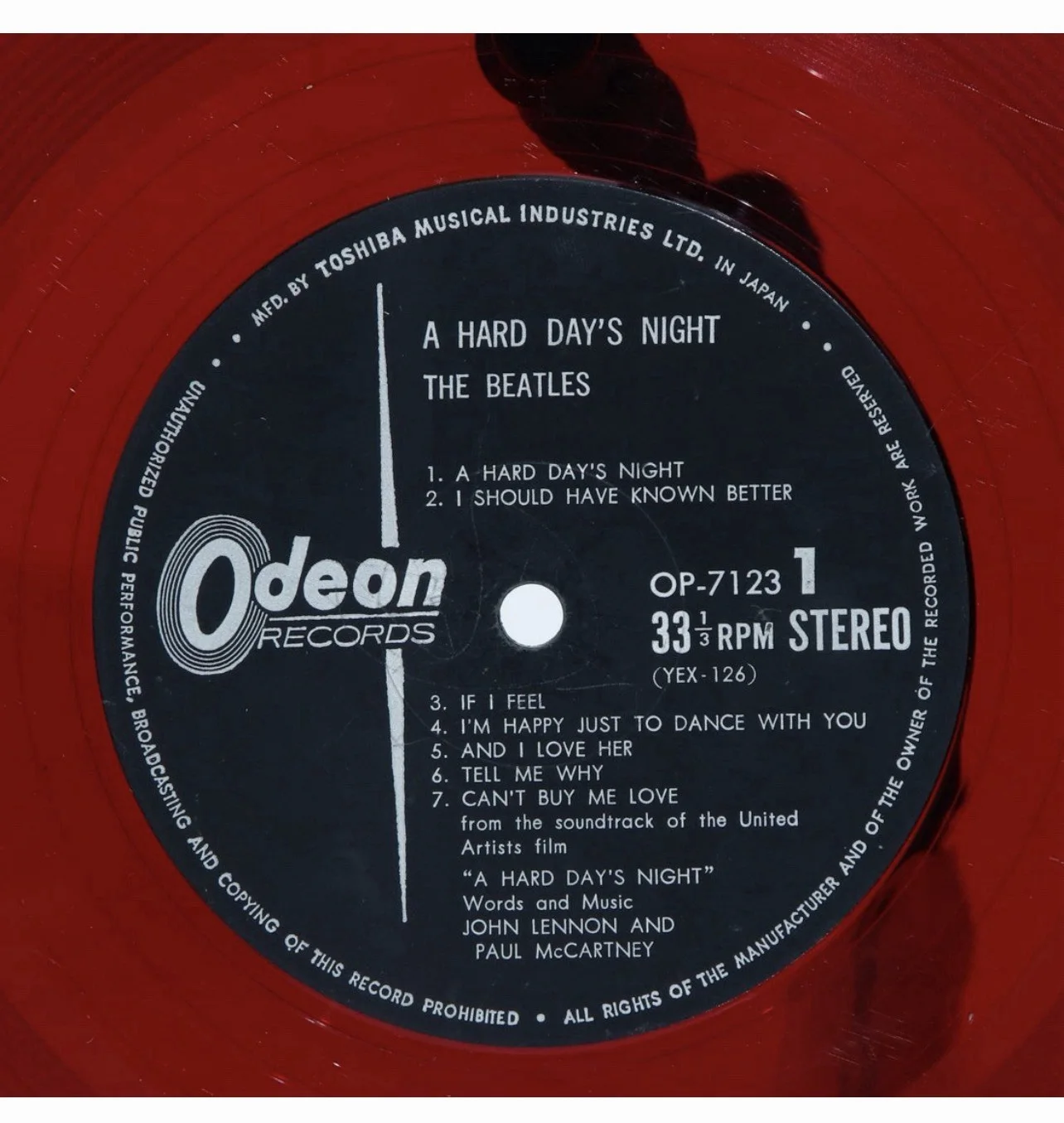 Rare Beatles Signed "A Hard Day’s Night" Odeon Records Japan Album, image 4