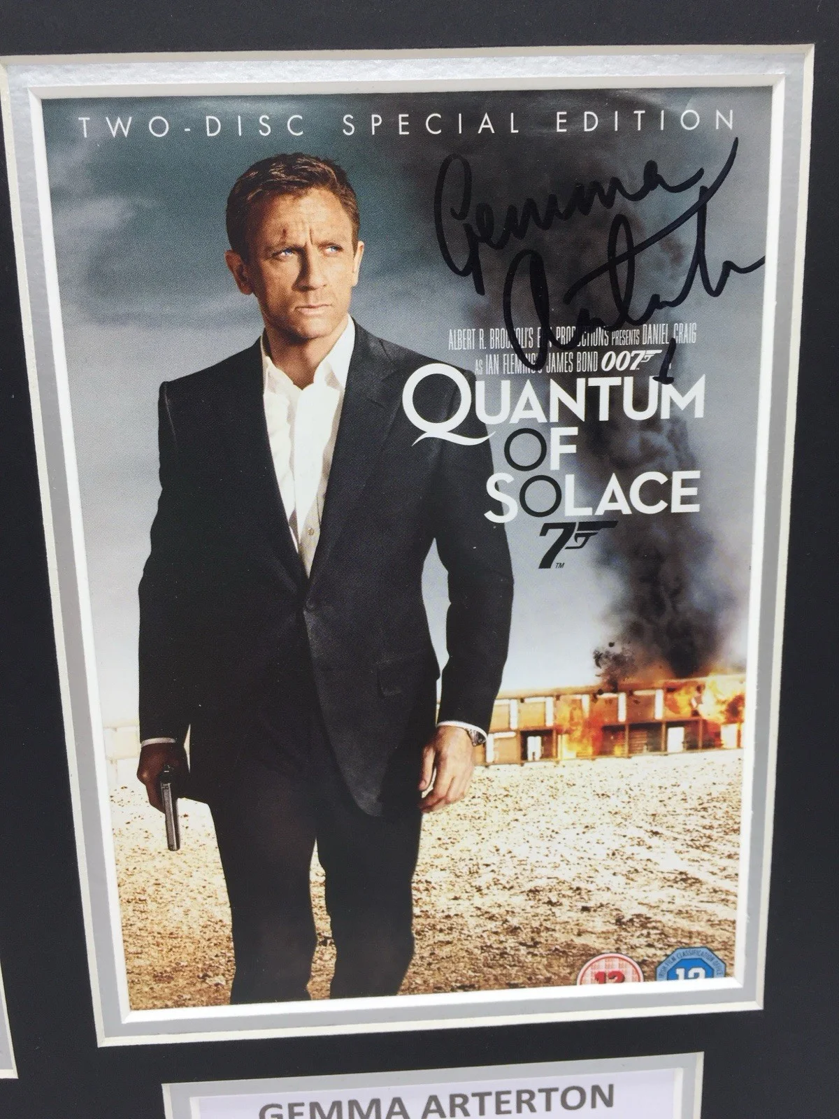 RARE Gemma Arterton Quantum Of Solace Signed Photo Display + COA AUTOGRAPH BOND, изображение 3