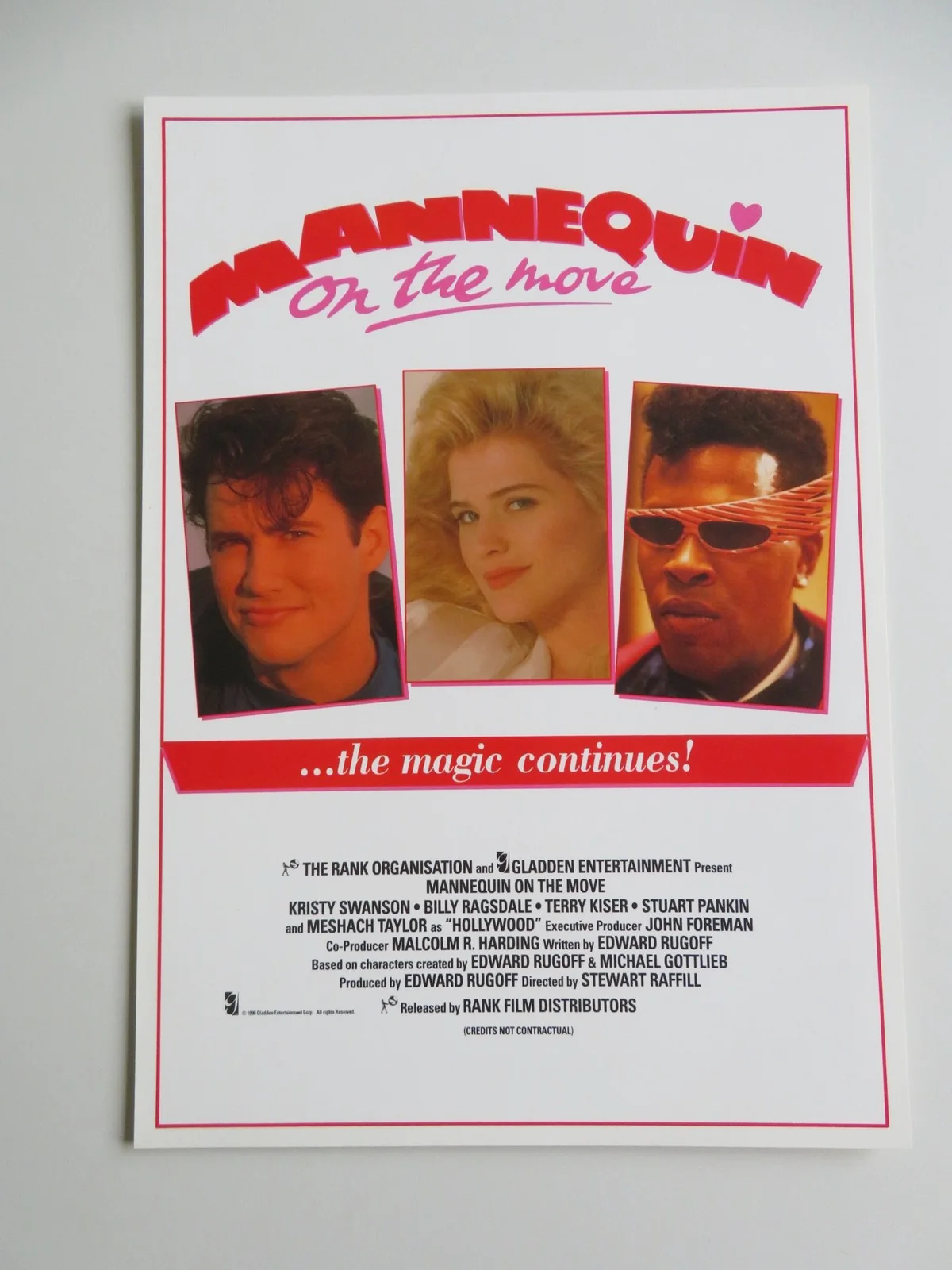 MANNEQUIN: ON THE MOVE PRESS KIT 1991 KRISTY SWANSON MESHACH TAYLOR, изображение 5