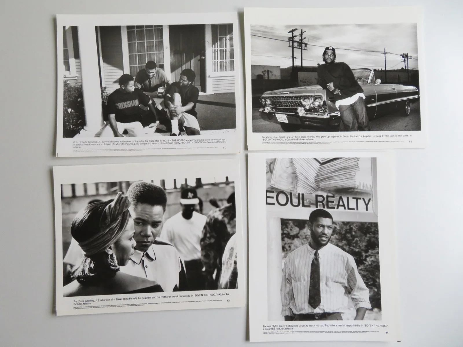 BOYZ IN THE HOOD PRESS KIT 1991 ICE CUBE LAURENCE FISHBURNE CUBA GOODING JR., image 3