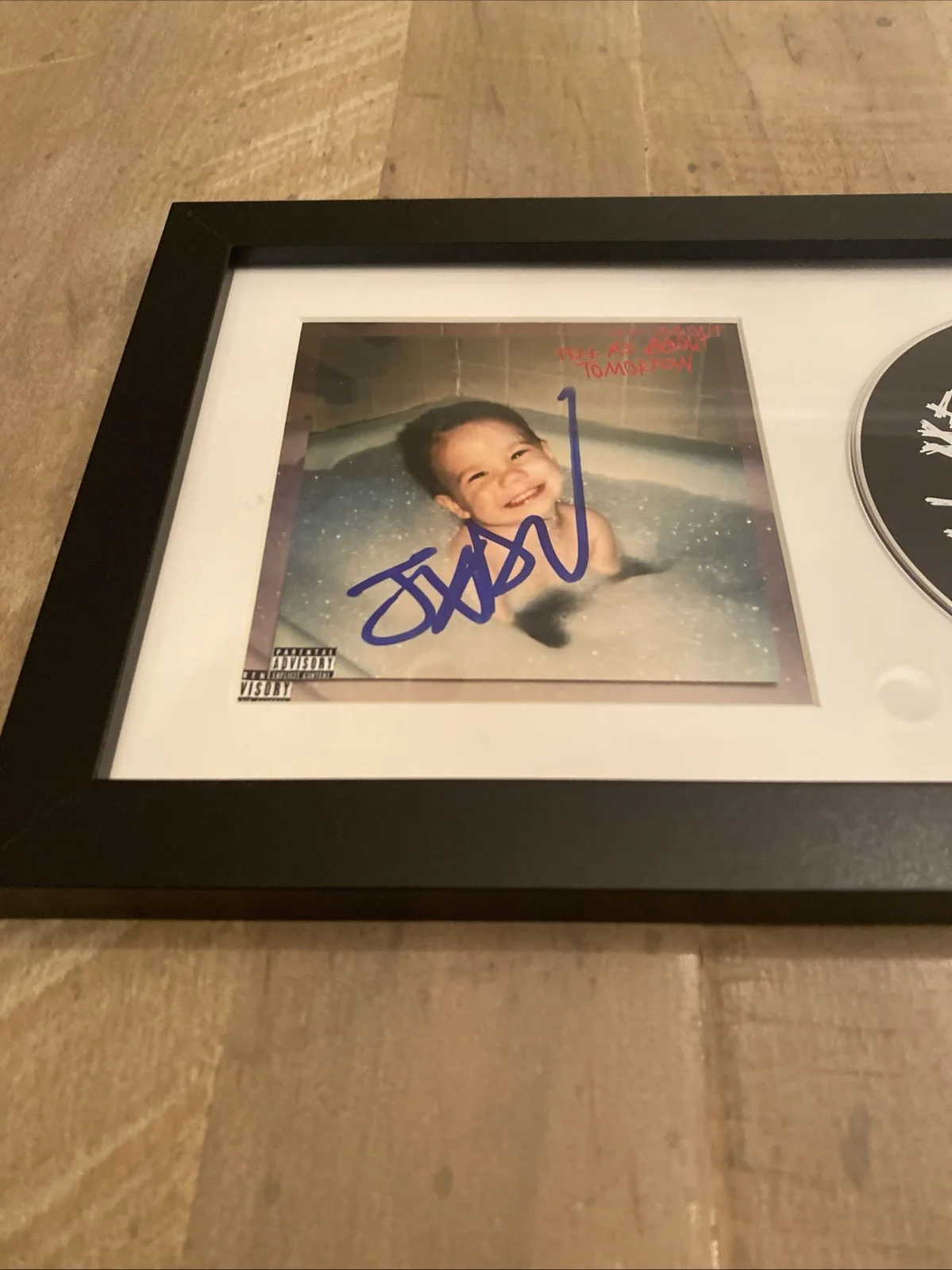 JXDN SIGNED 4x4 PHOTO OF TELL ME ABOUT TOMORROW CD BOOKLET+CD DISPLAY FRAME! PSA, image 2