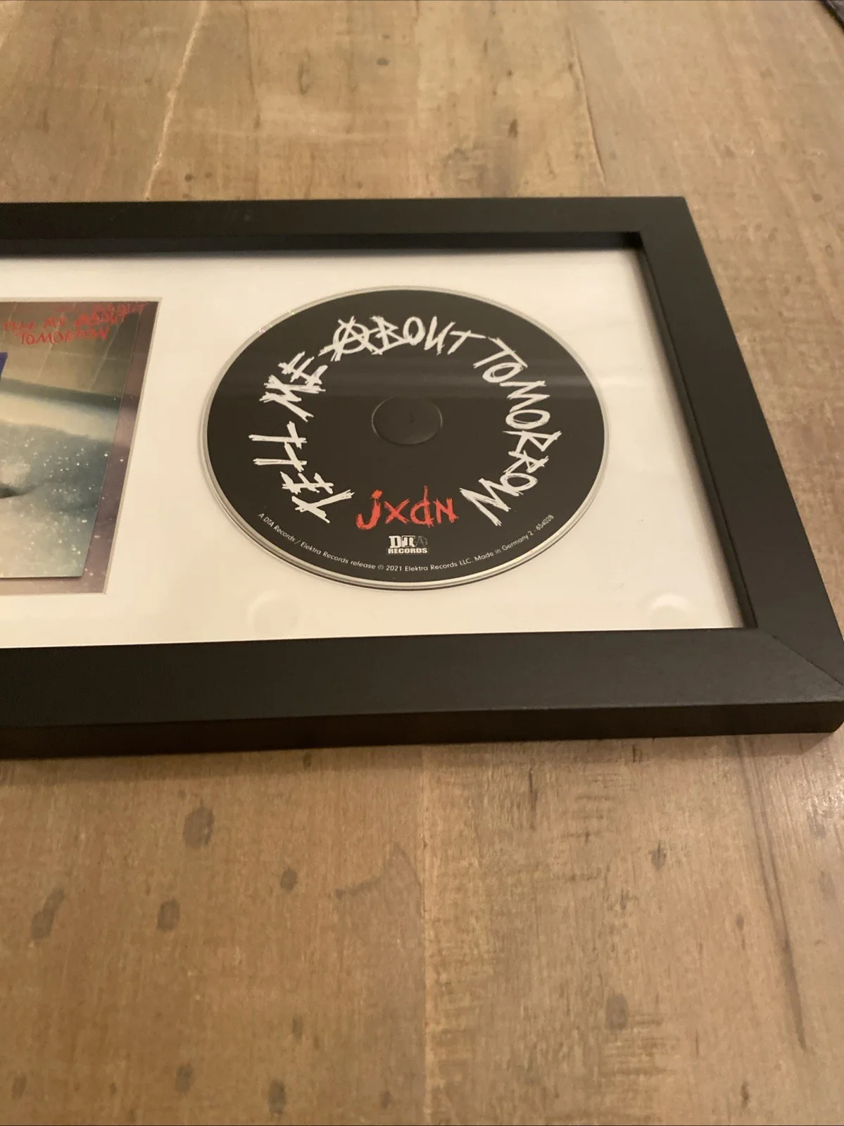 JXDN SIGNED 4x4 PHOTO OF TELL ME ABOUT TOMORROW CD BOOKLET+CD DISPLAY FRAME! PSA, image 3