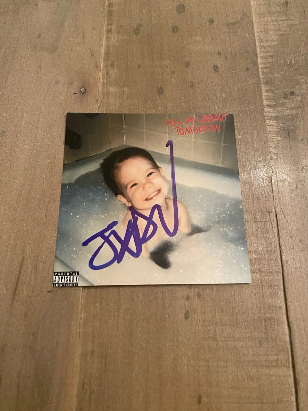 JXDN SIGNED 4x4 PHOTO OF TELL ME ABOUT TOMORROW CD BOOKLET+CD DISPLAY FRAME! PSA, image 5