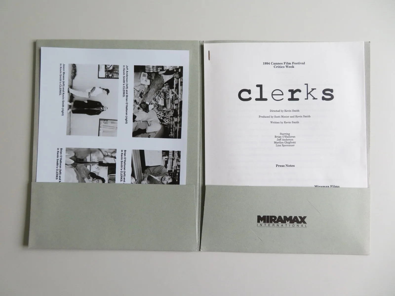 CLERKS PRESS KIT 1994 BRIAN O'HALLORAN JEFF ANDERSON JASON MEWES KEVIN SMITH, изображение 2