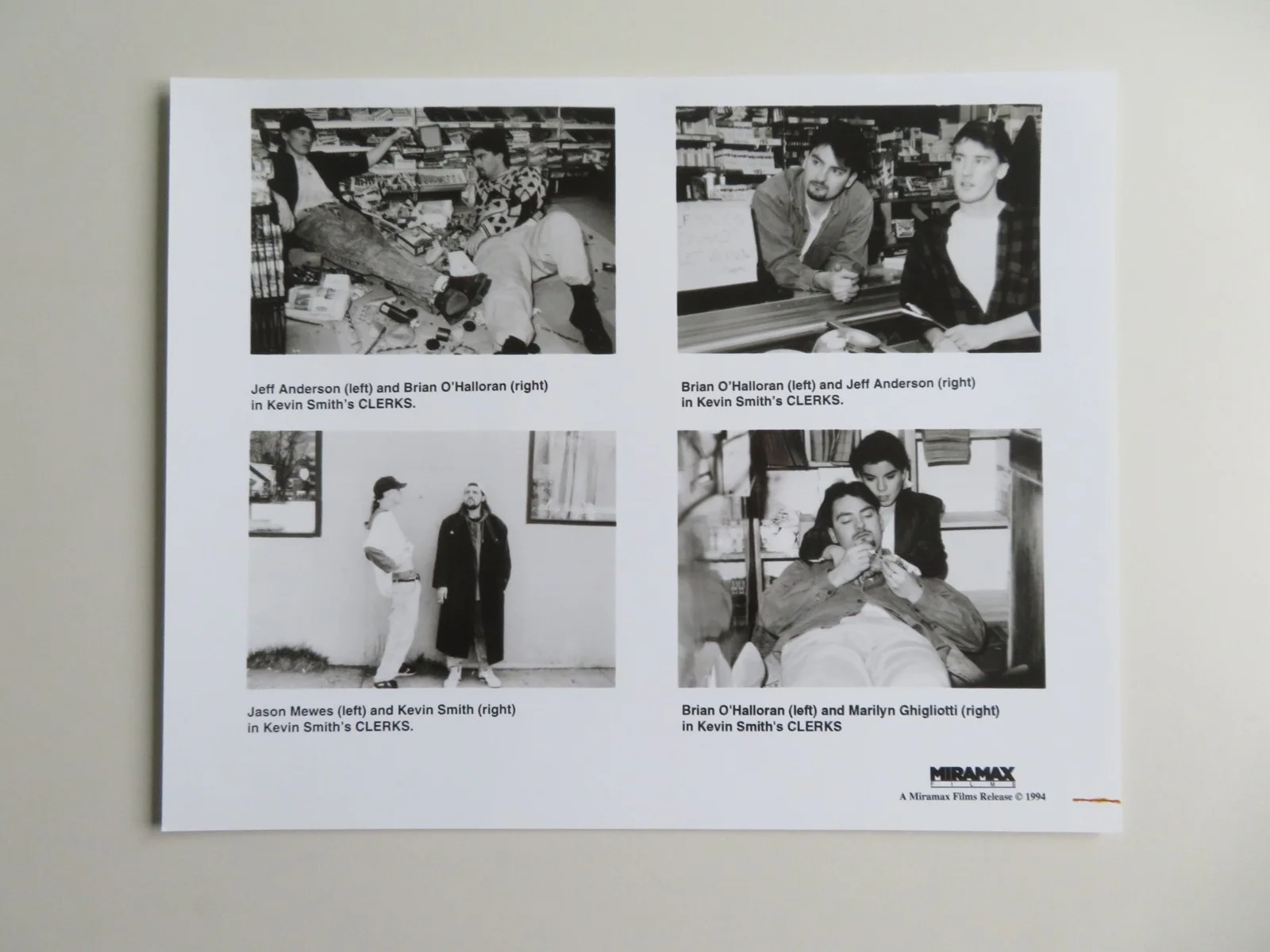 CLERKS PRESS KIT 1994 BRIAN O'HALLORAN JEFF ANDERSON JASON MEWES KEVIN SMITH, изображение 3