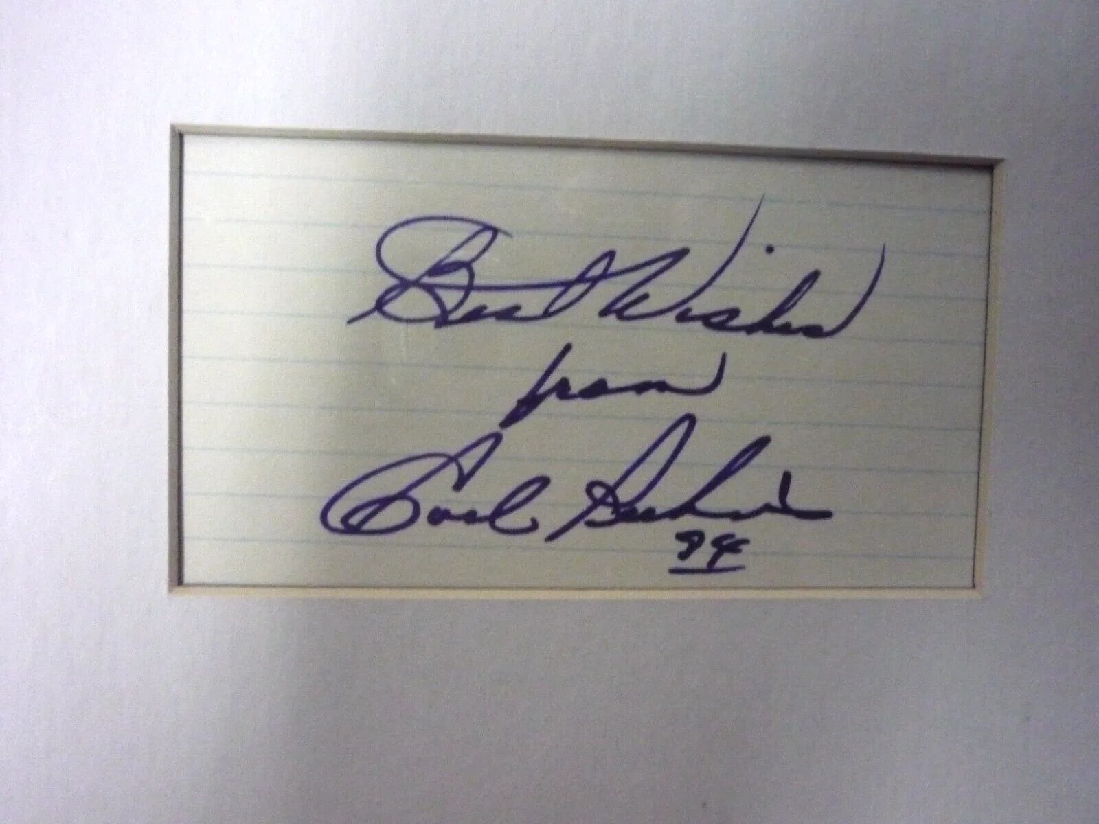 CARL PERKINS Hand Signed Autographed card w/ 8 X 10 PHOTO Framed ! Rockabilly, image 3