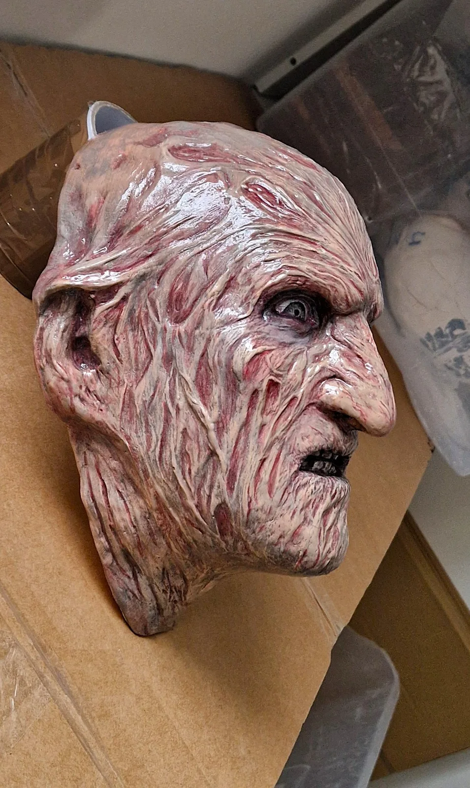 life size bust 1:1 Freddy Krueger Nightmare on elm street 2 Face bust .....Rare, image 5