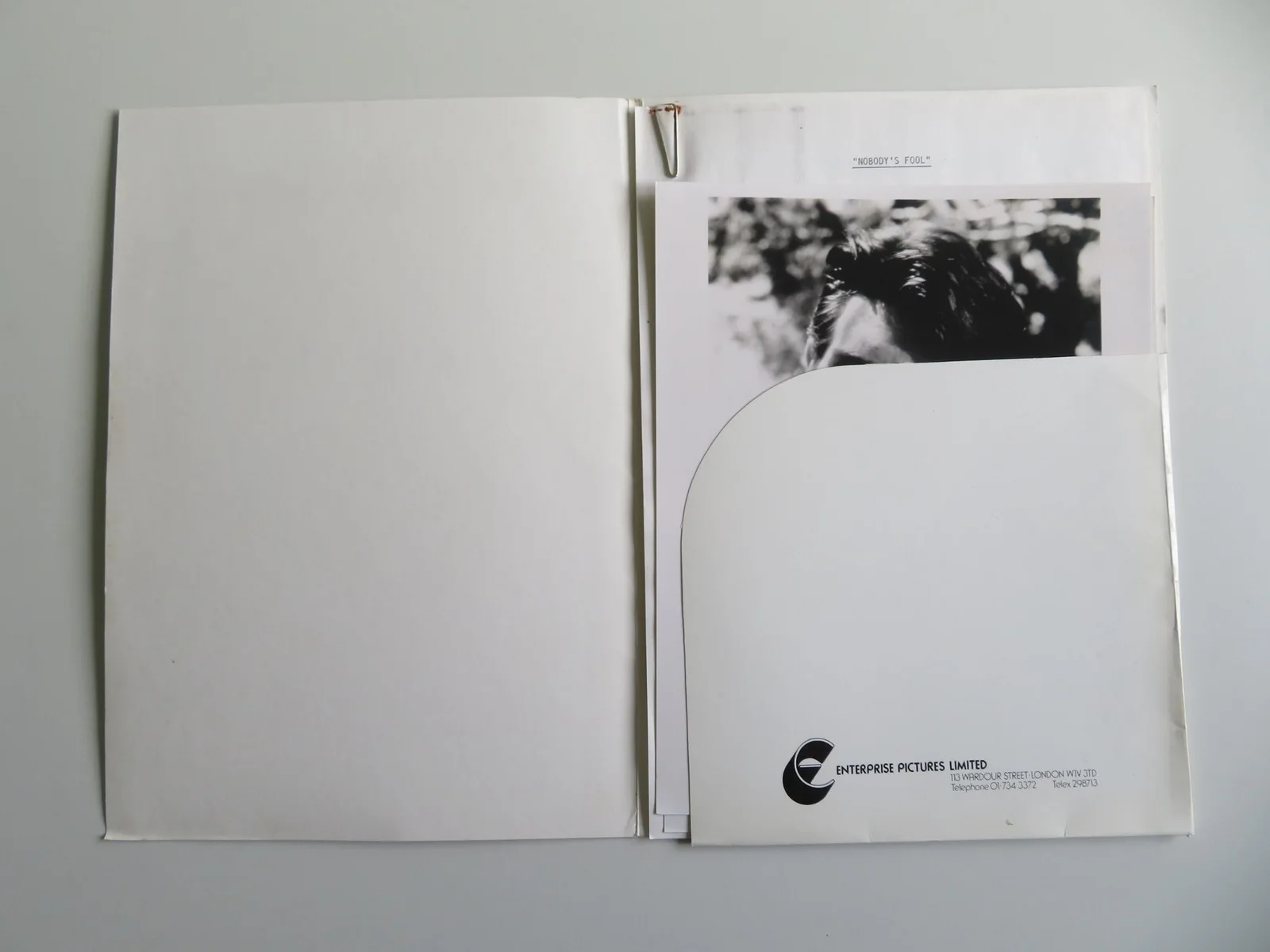 NOBODY'S FOOL PRESS KIT 1986 ERIC ROBERTS ROSANNA ARQUETTE, изображение 2