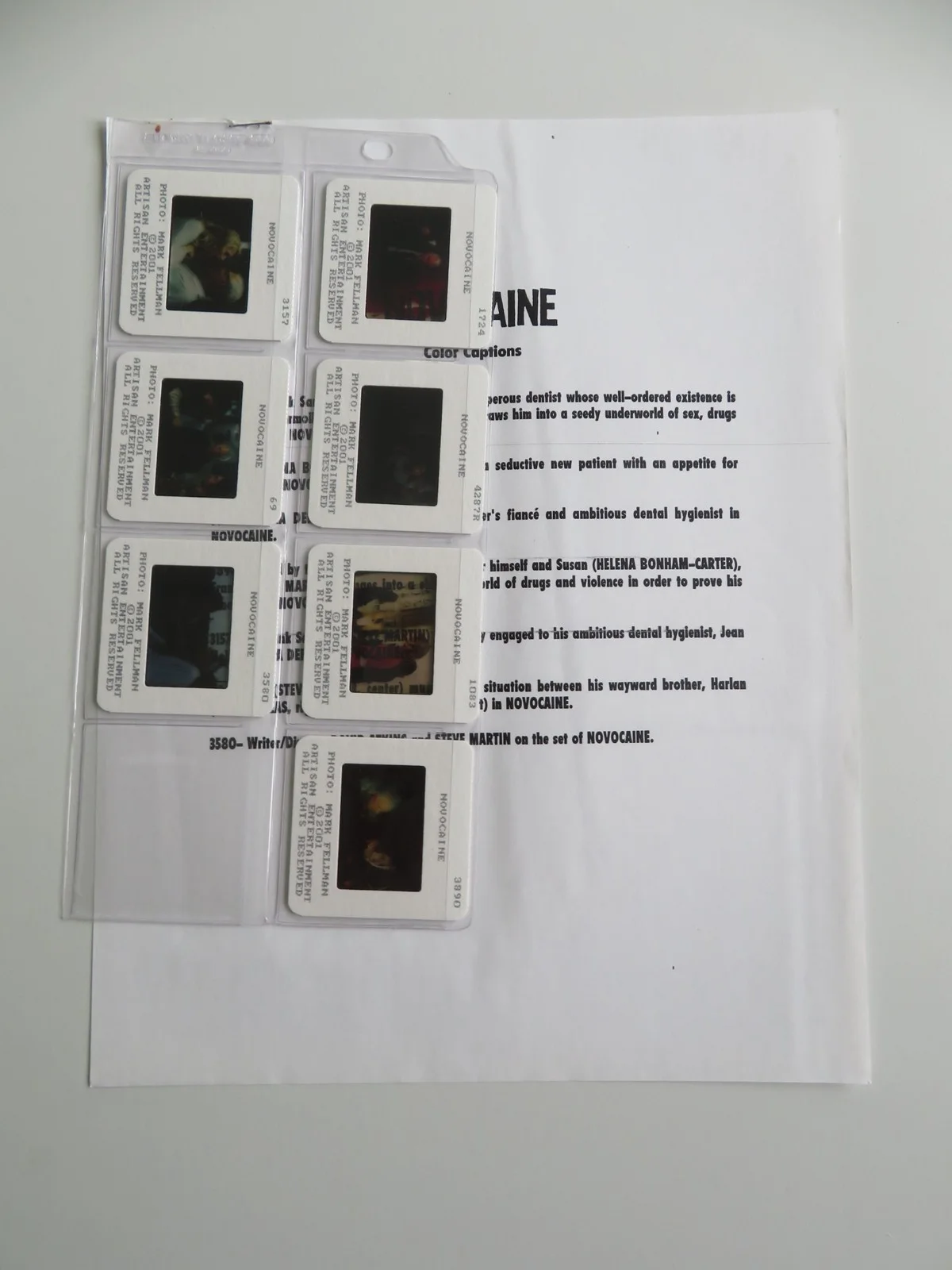 NOVOCAINE PRESS KIT 2001 STEVE MARTIN LAURA DERN, изображение 3