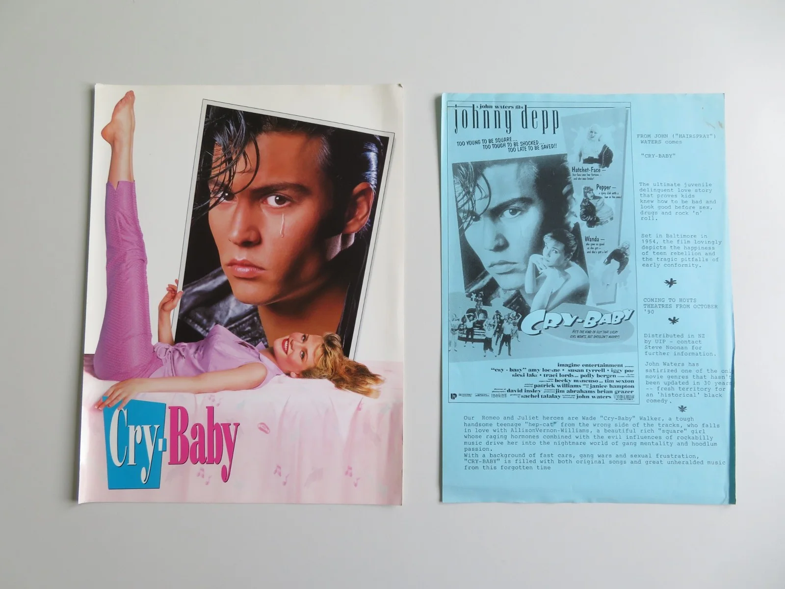 CRY-BABY PRESS KIT 1990 JOHNNY DEPP IGGY POP RICKI LAKE WILLEM DAFOE, изображение 5