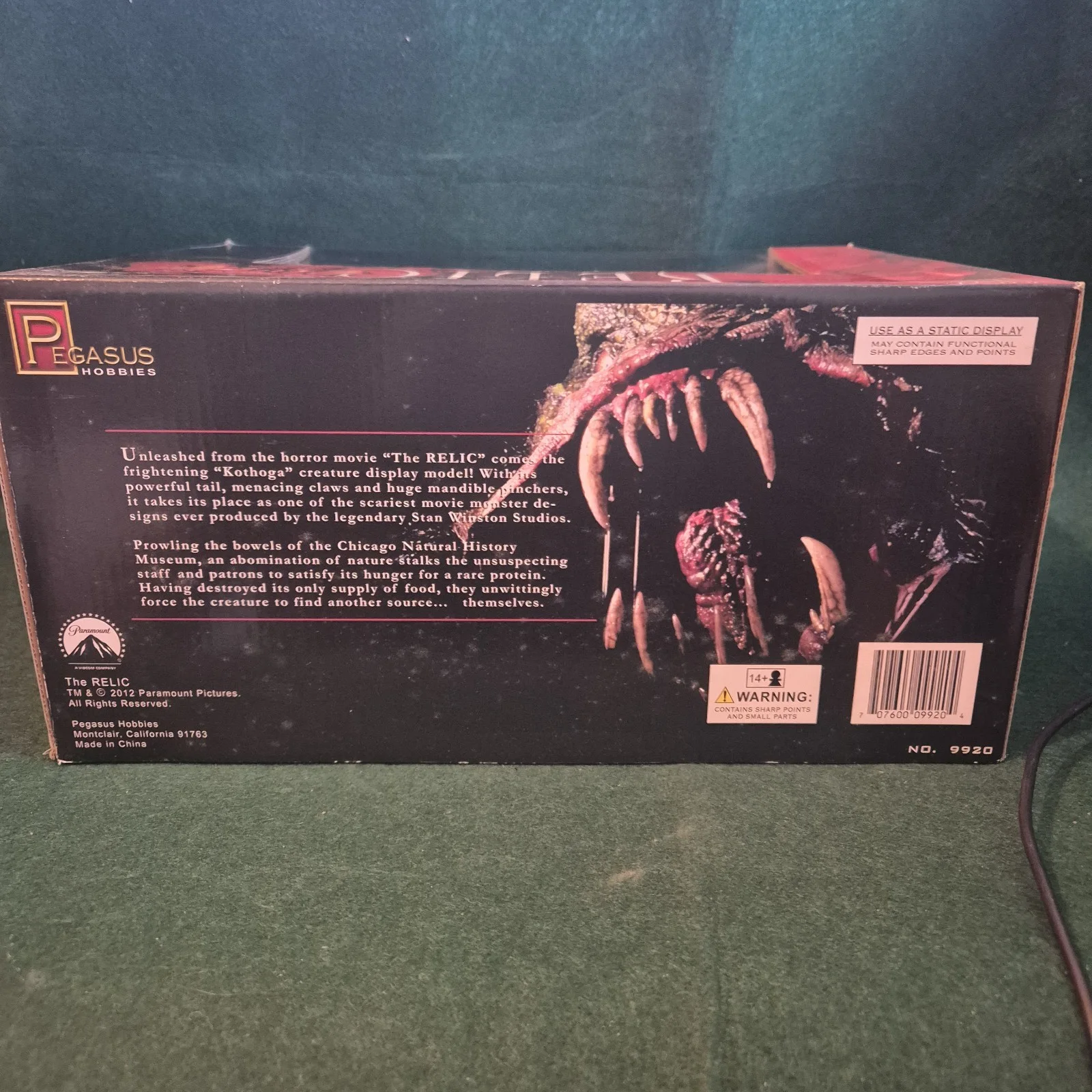 The Relic Kothoga Creature 1/12 Scale Display Model Pegasus Hobbies Boxed, image 5