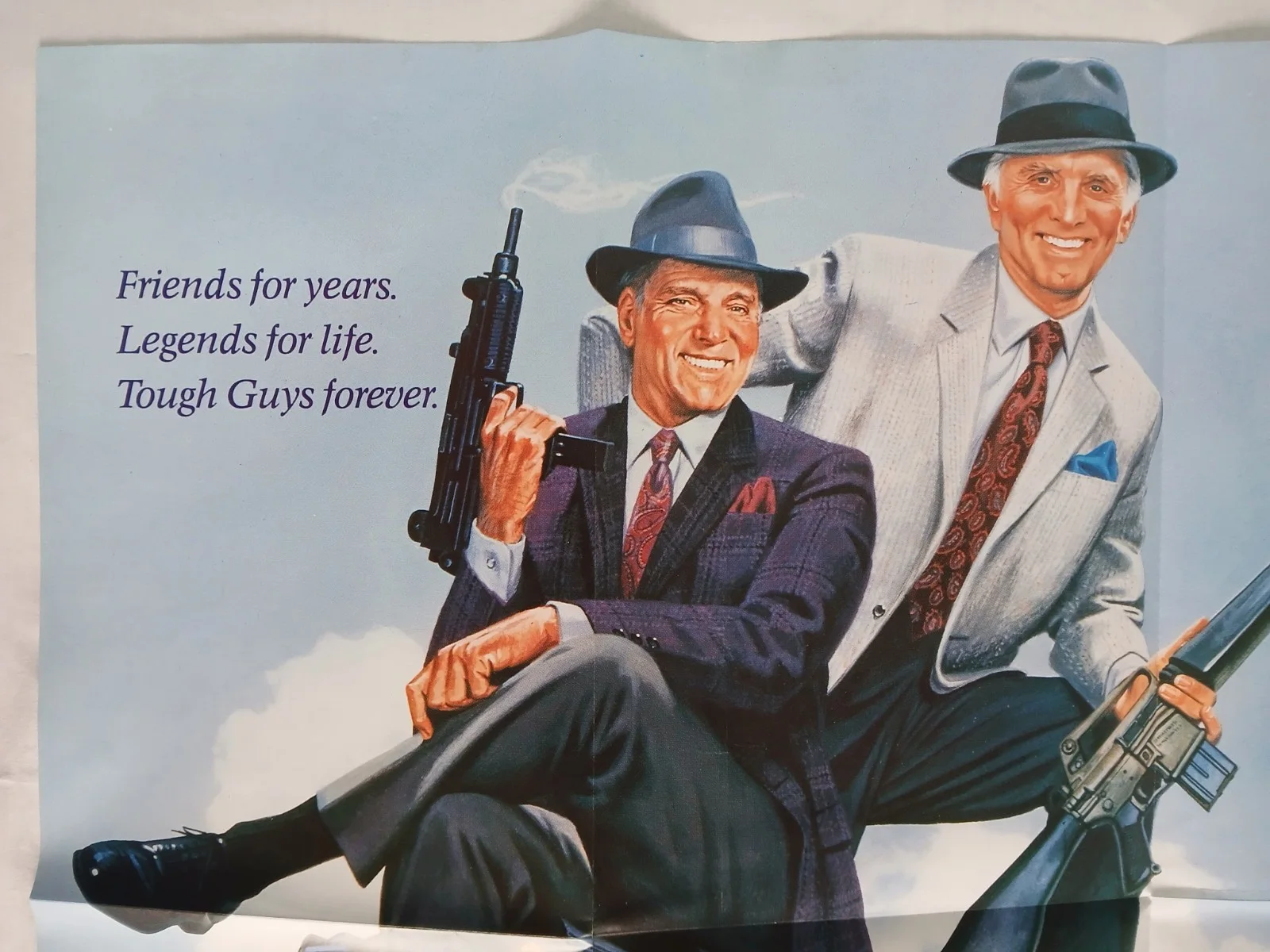 TOUGH GUYS (1986) original UK quad poster - Burt Lancaster, Kirk Douglas, image 2