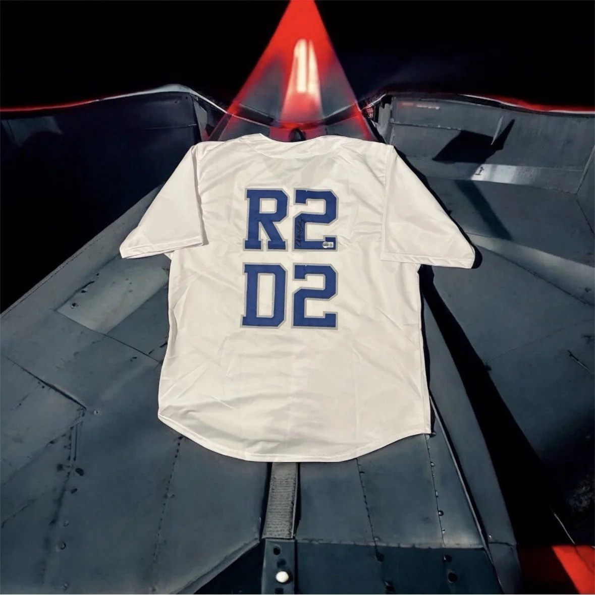 Christine Galey — Christine Galey Autographed R2-D2 Droids Baseball Jersey Star Wars W/COA Beckett
