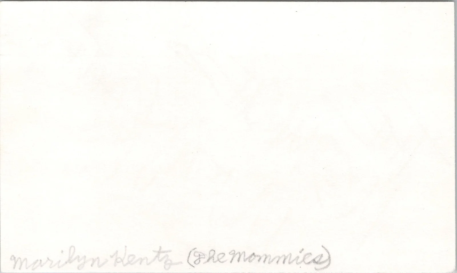 Marilyn Kentz — Marilyn Kentz Signed 3x5 Index Card The Mommies Autographed, image 2