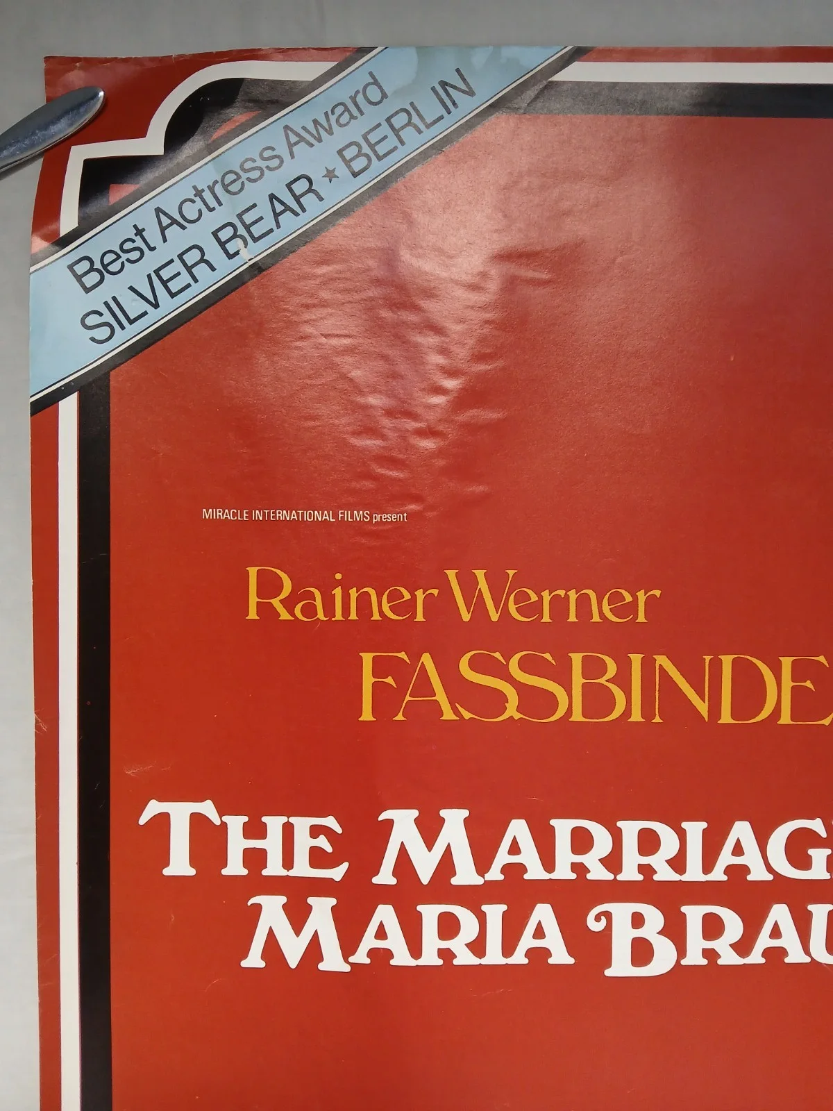 THE MARRIAGE OF MARIA BRAUN (1979) original UK quad poster - Werner Fassbinder, изображение 2