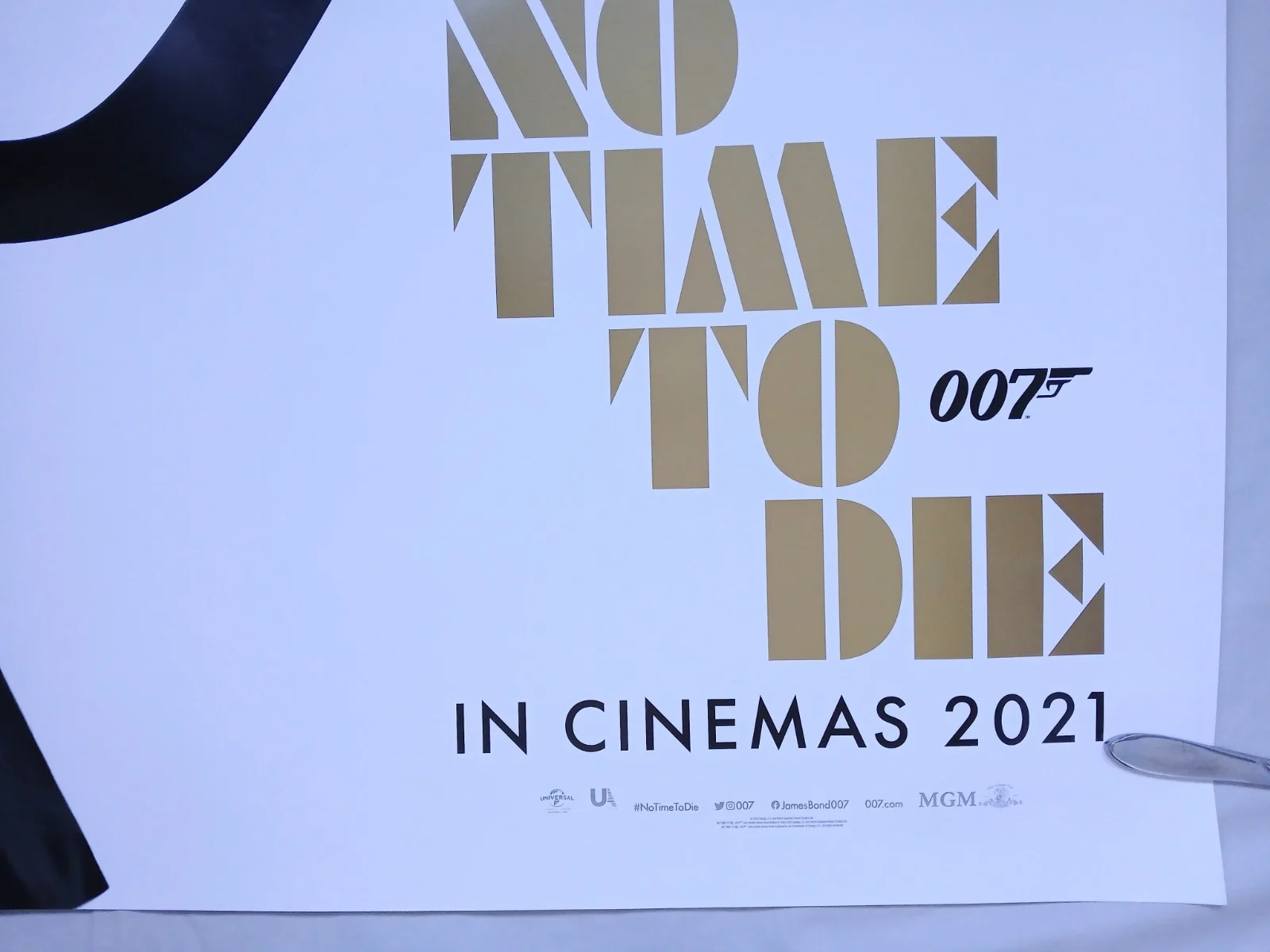 NO TIME TO DIE original UK withdrawn advance November 2020 quad poster -Bond 007, image 5