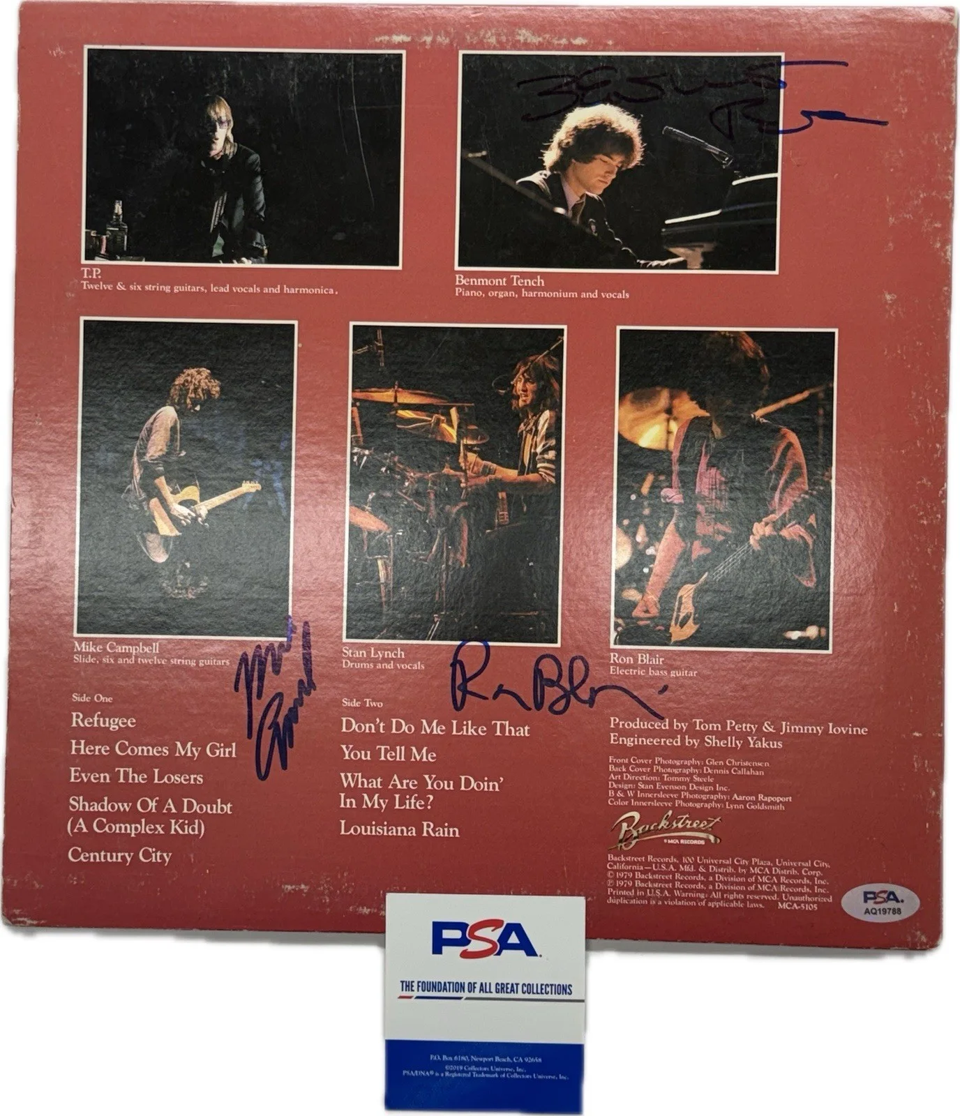 💘 TOM PETTY & THE HEARTBREAKERS 💘 Signed Vinyl Mike Campbell +Ron & Ben PSA..., image 2