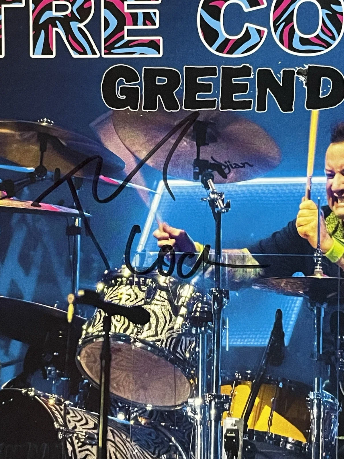 Tre Cool Green Day Signed Ludwig Promo 8.5x11 Photo Namm 2026 Rare, изображение 2