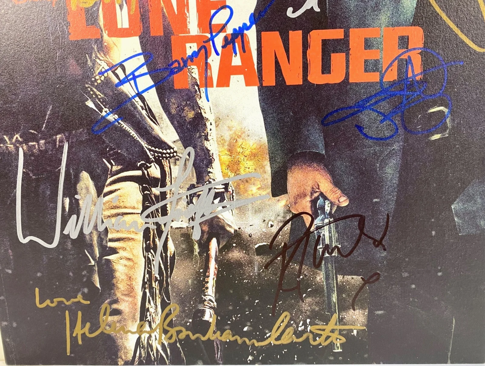 Cast — 2013 The Lone Ranger Film Cast Signed By 11 Johnny Depp Armie Hammer Ruth Wilson, изображение 3