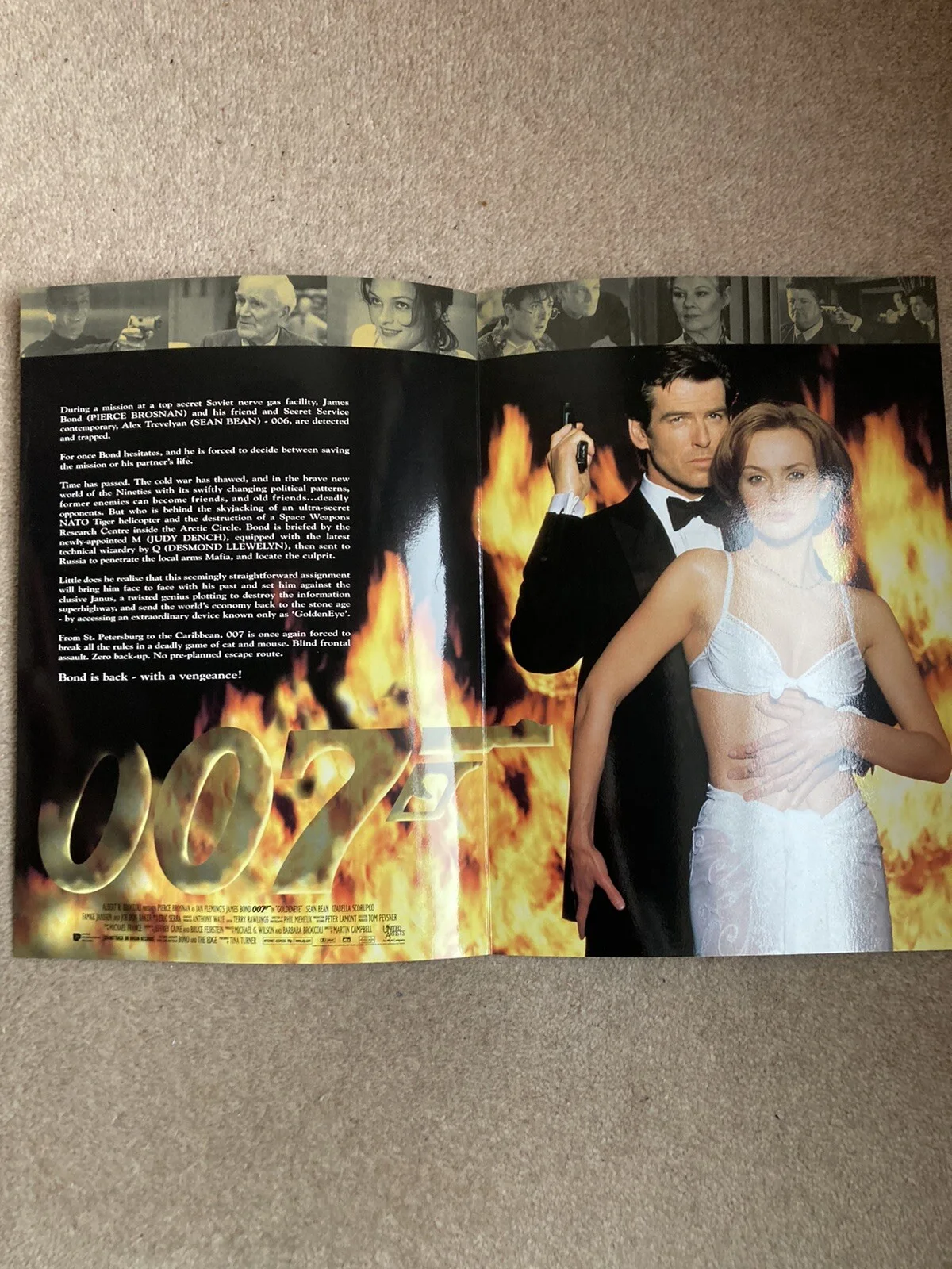 JAMES BOND GOLDENEYE RARE 1995 BRITISH 4 PAGE ADVANCE SCREENING CARD, изображение 3