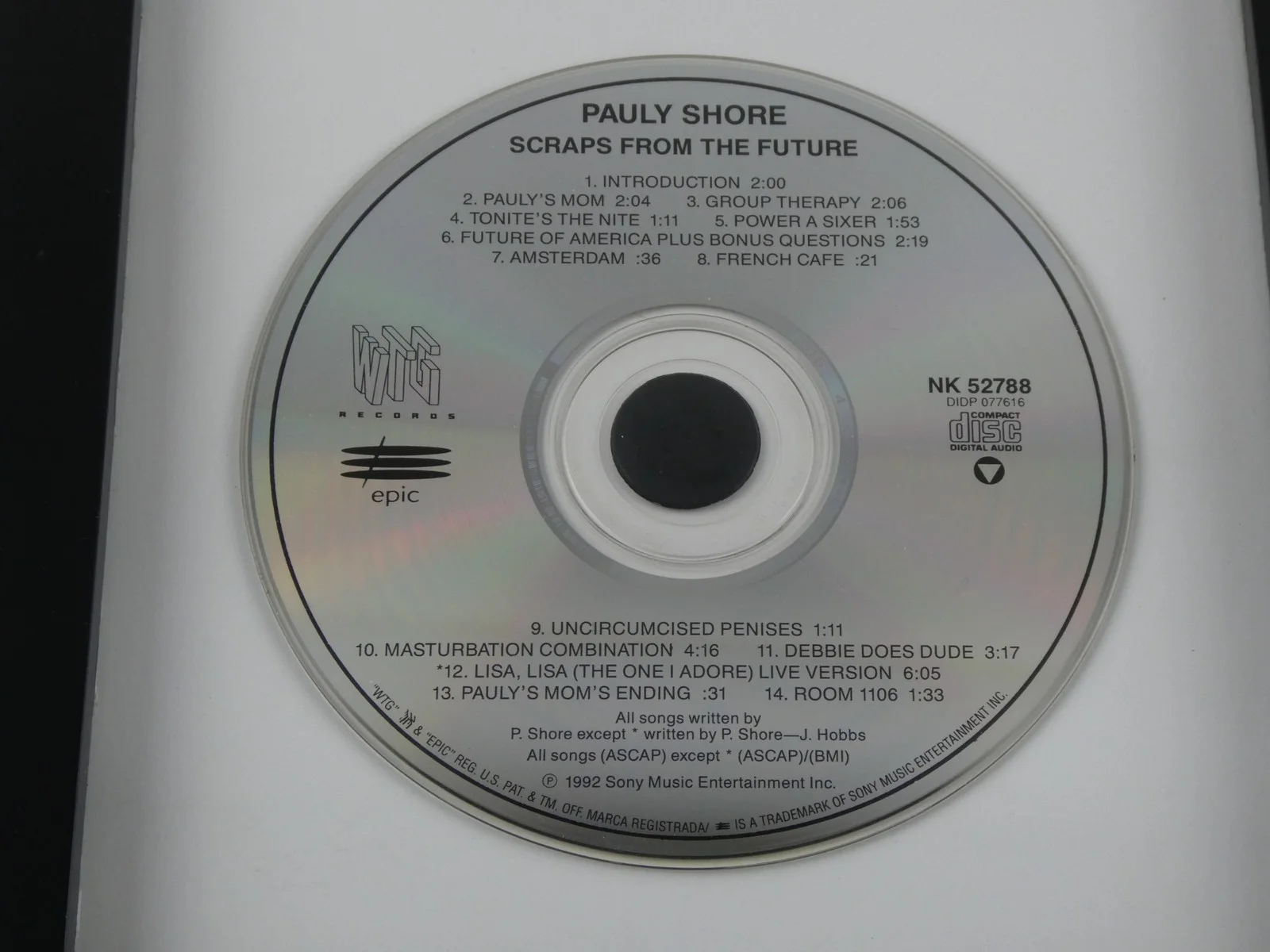 Pauly Shore — Pauly Shore Signed Scraps From The Future Framed Matted CD W/Cover Autographed, изображение 4