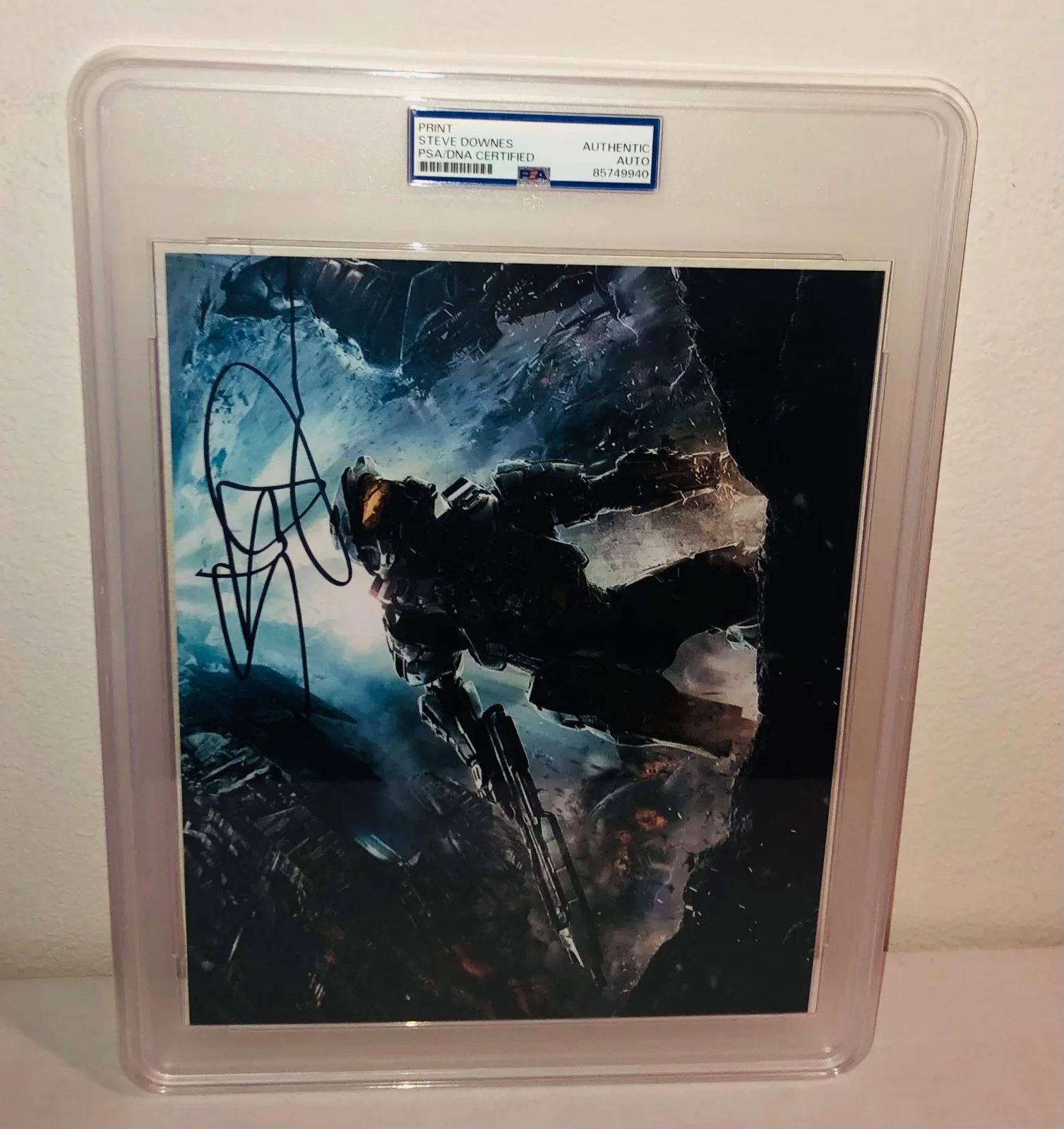 Steve Downes — Steve Downes Master Chief Halo Signed 8x10 Photo PSA Encapsulated RARE, image 2