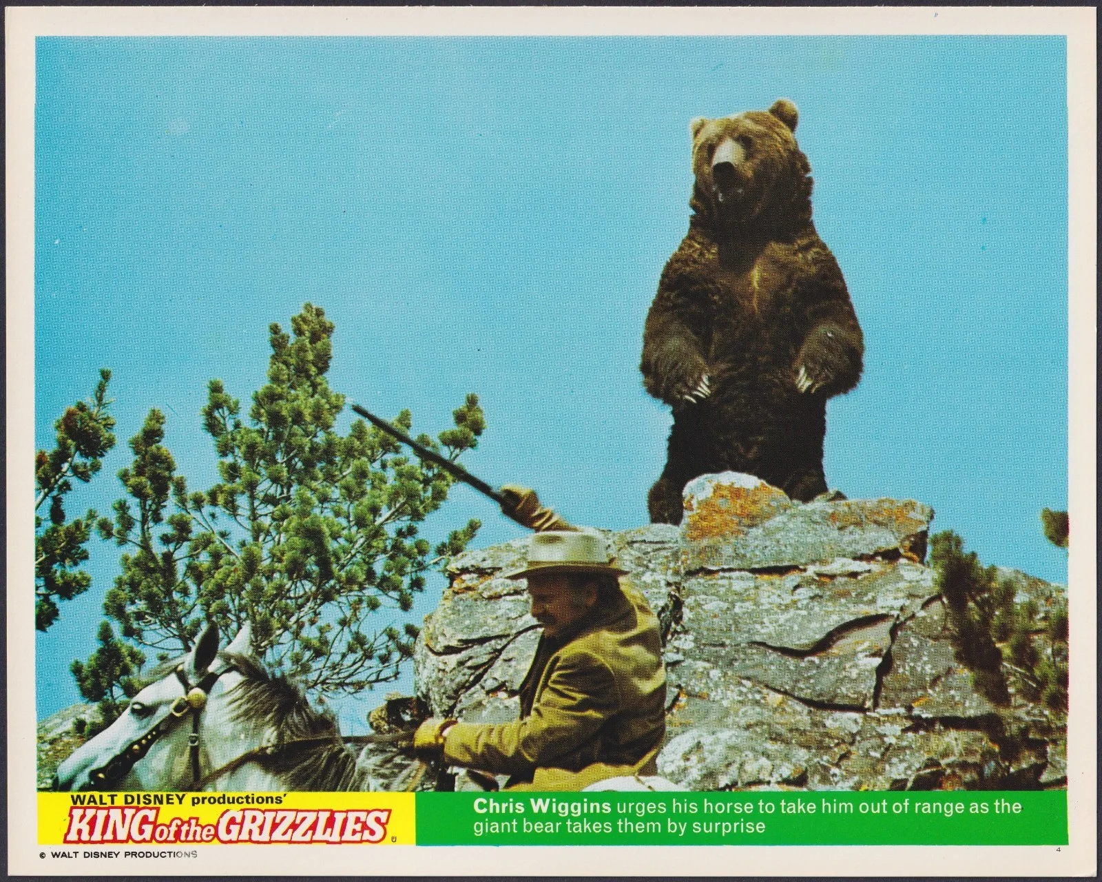 King of the Grizzlies 8x ORIGINAL UK FOH Lobby Cards Walt Disney 1970, изображение 2