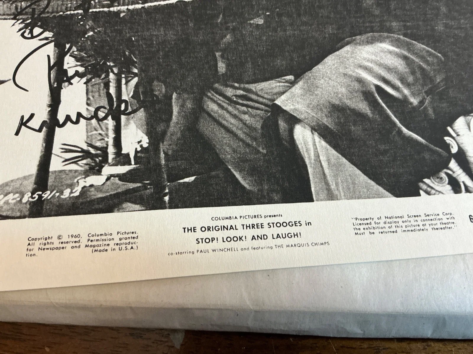 Ventriloquist Paul Winchell Signed AUTOGRAPHED COPY, image 3