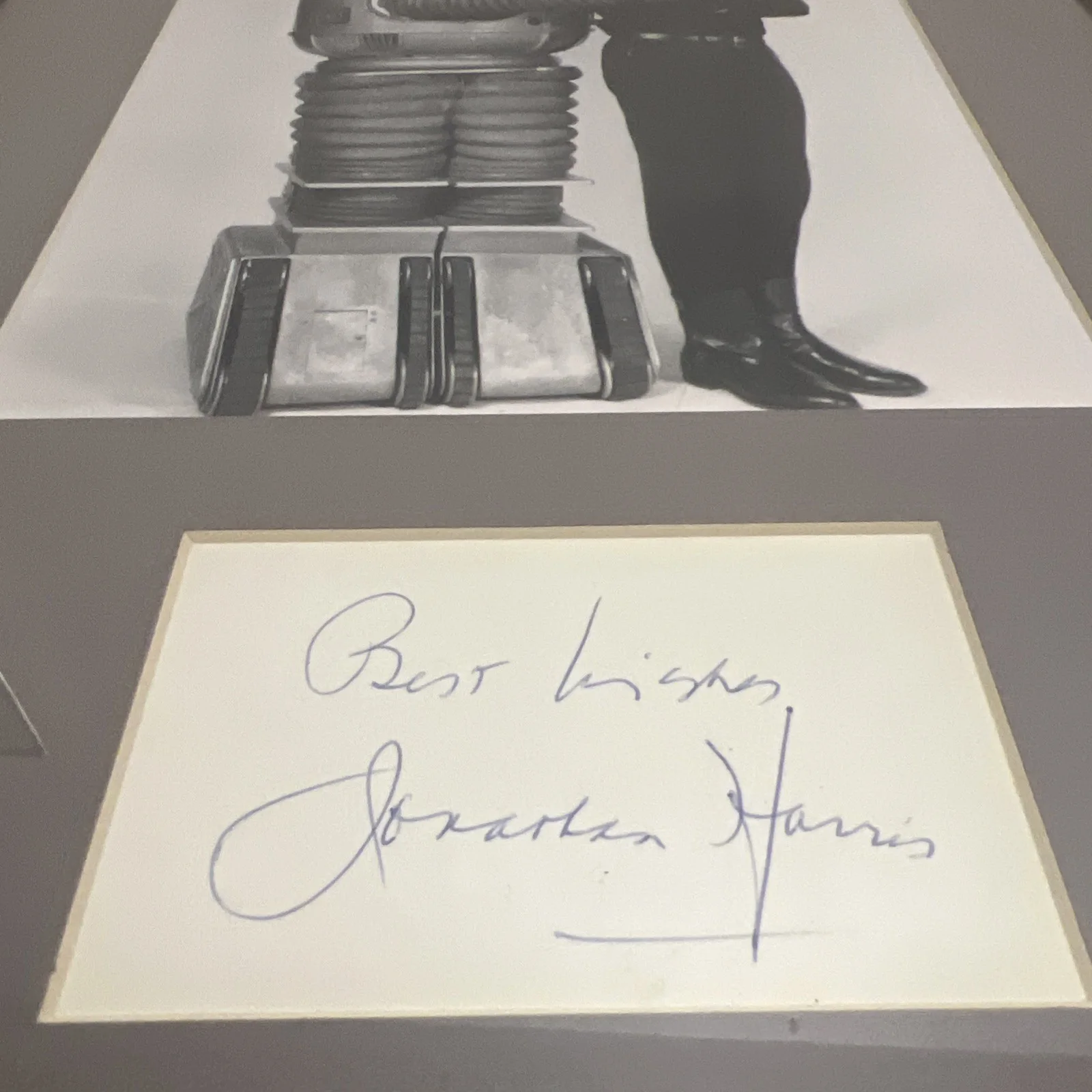 Lost in Space Robot B-9 Jonathan Harris Signed 11x14 Framed Photo, image 2
