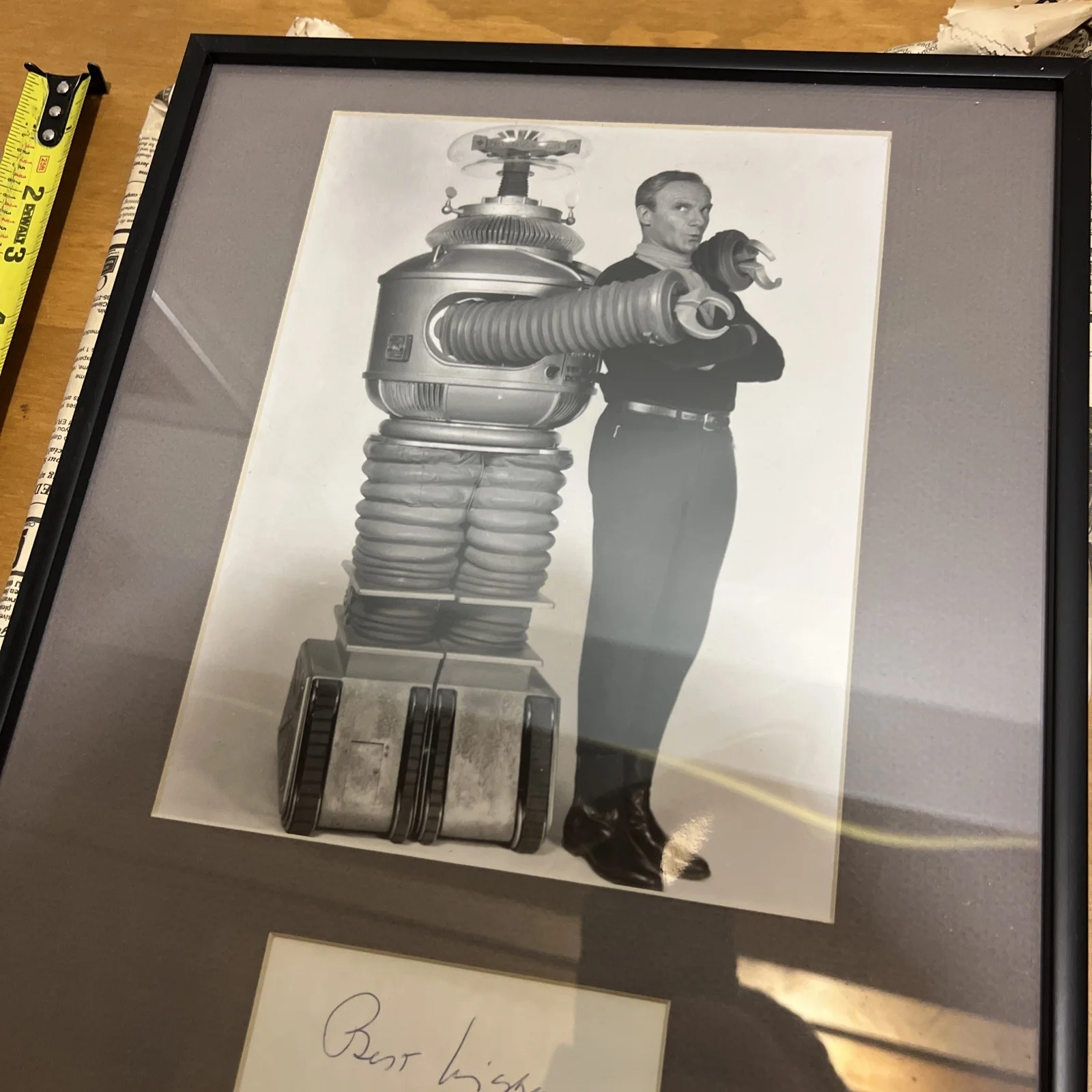 Lost in Space Robot B-9 Jonathan Harris Signed 11x14 Framed Photo, image 3