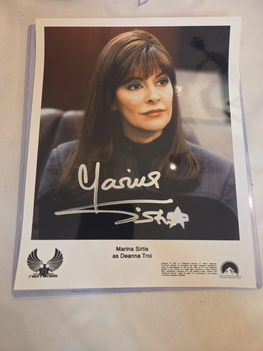 Marina Sirtis — Marina Sirtis Deanna Troi Star Trek Next Generation Signed 8x10 Photo