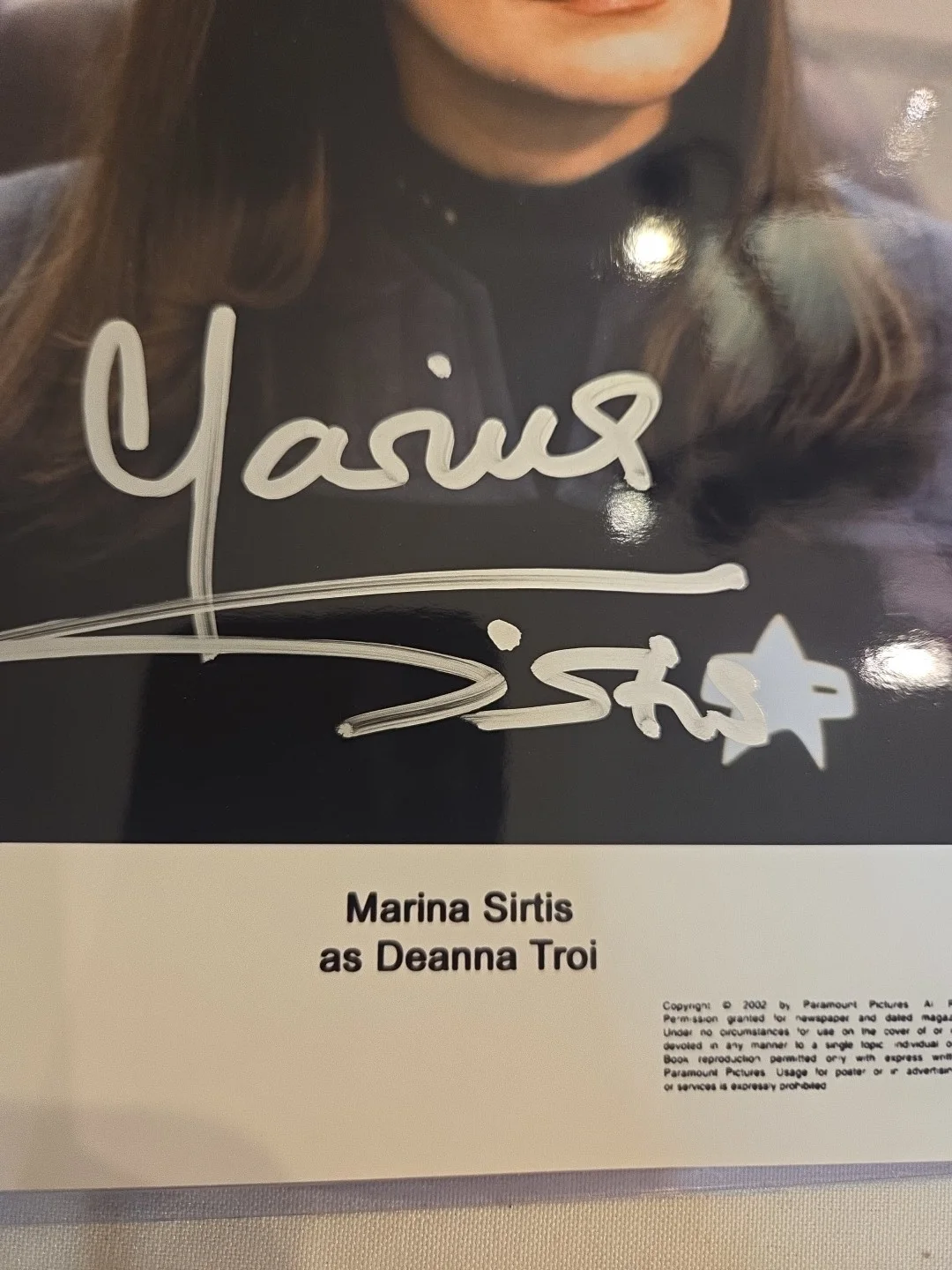 Marina Sirtis — Marina Sirtis Deanna Troi Star Trek Next Generation Signed 8x10 Photo, image 2