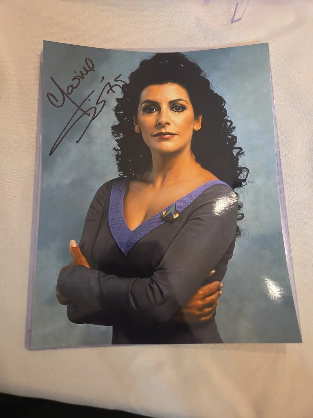 Marina Sirtis — Marina Sirtis Deanna Troi Star Trek Next Generation Signed 8x10 Photo