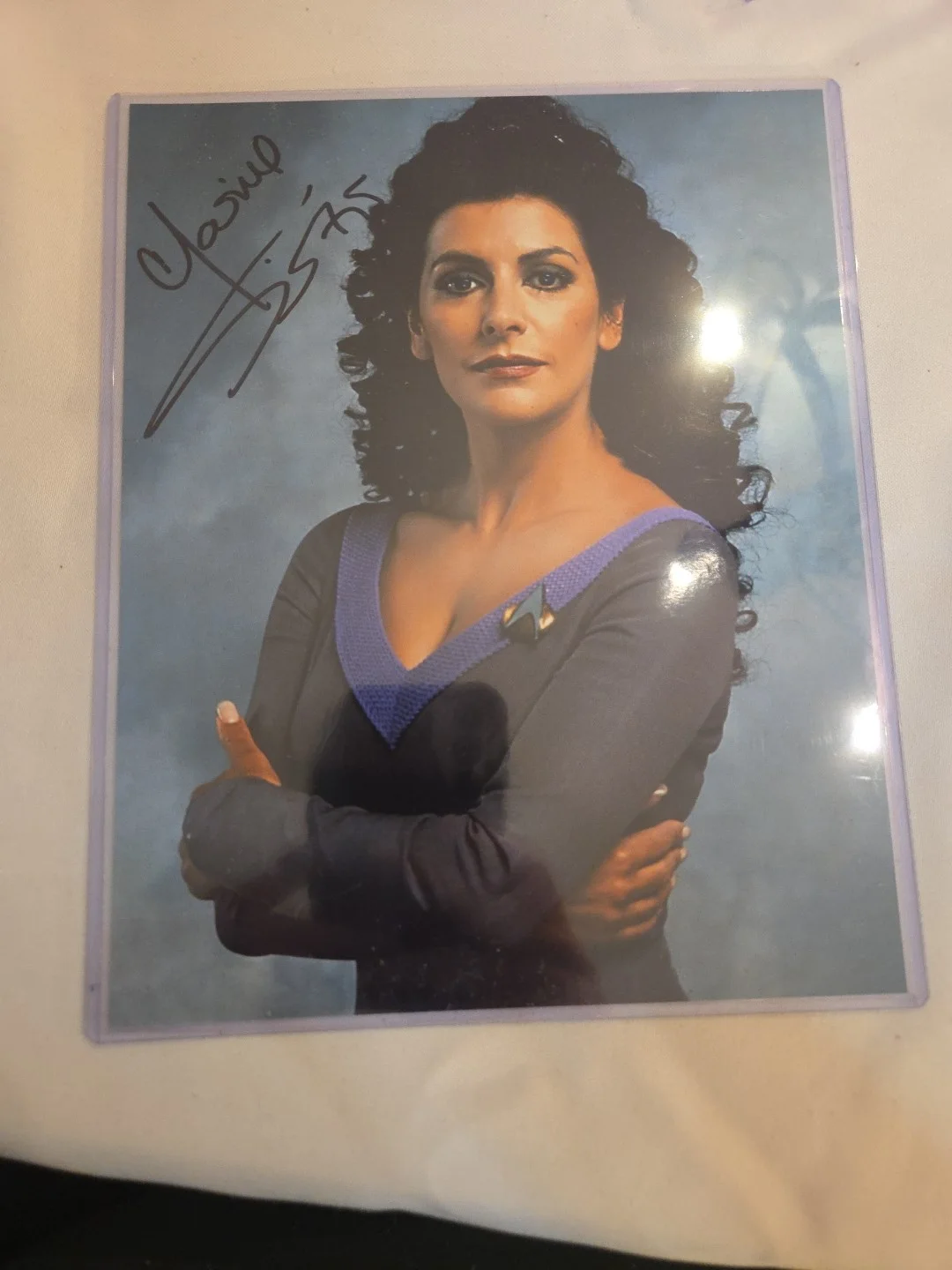 Marina Sirtis — Marina Sirtis Deanna Troi Star Trek Next Generation Signed 8x10 Photo, image 2
