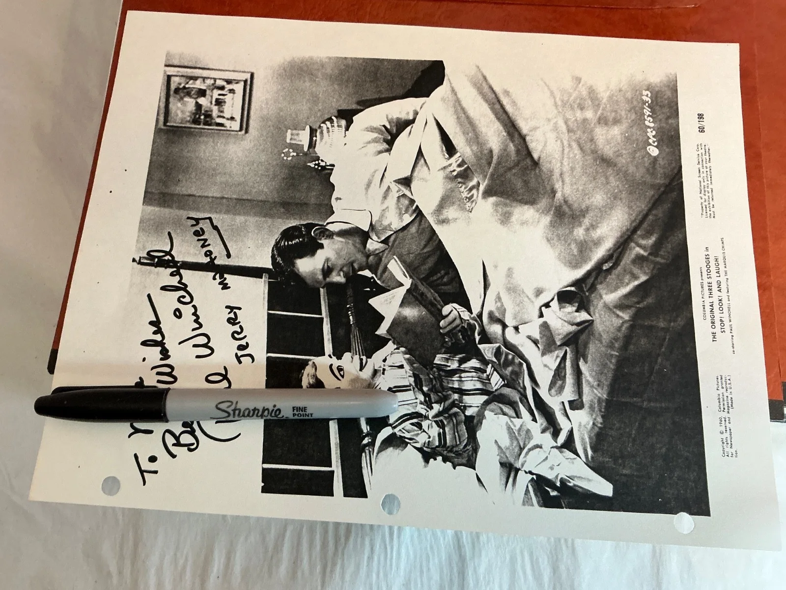 Ventriloquist Paul Winchell Signed AUTOGRAPHED COPY, image 2