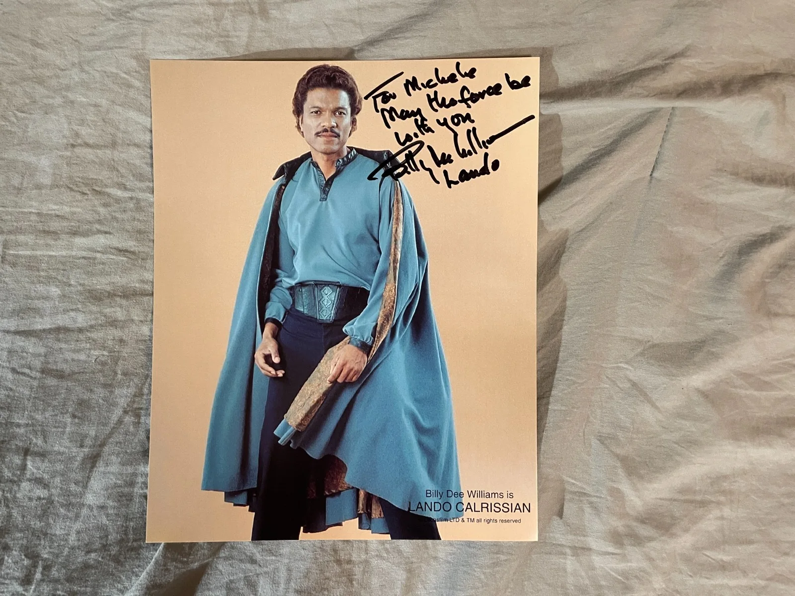 A Star — Billy Dee Williams Star Wars Lando 8" X 10" Photo Signed Autographed