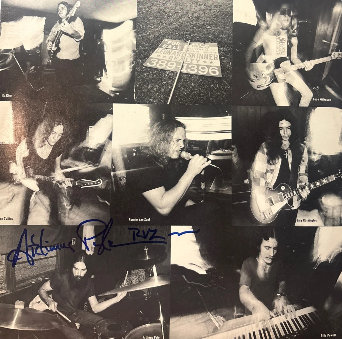 Artimus Pyle Signed “Nuthin’ Fancy” Vinyl Sleeve – Lynyrd Skynyrd – TPA COA, изображение 2