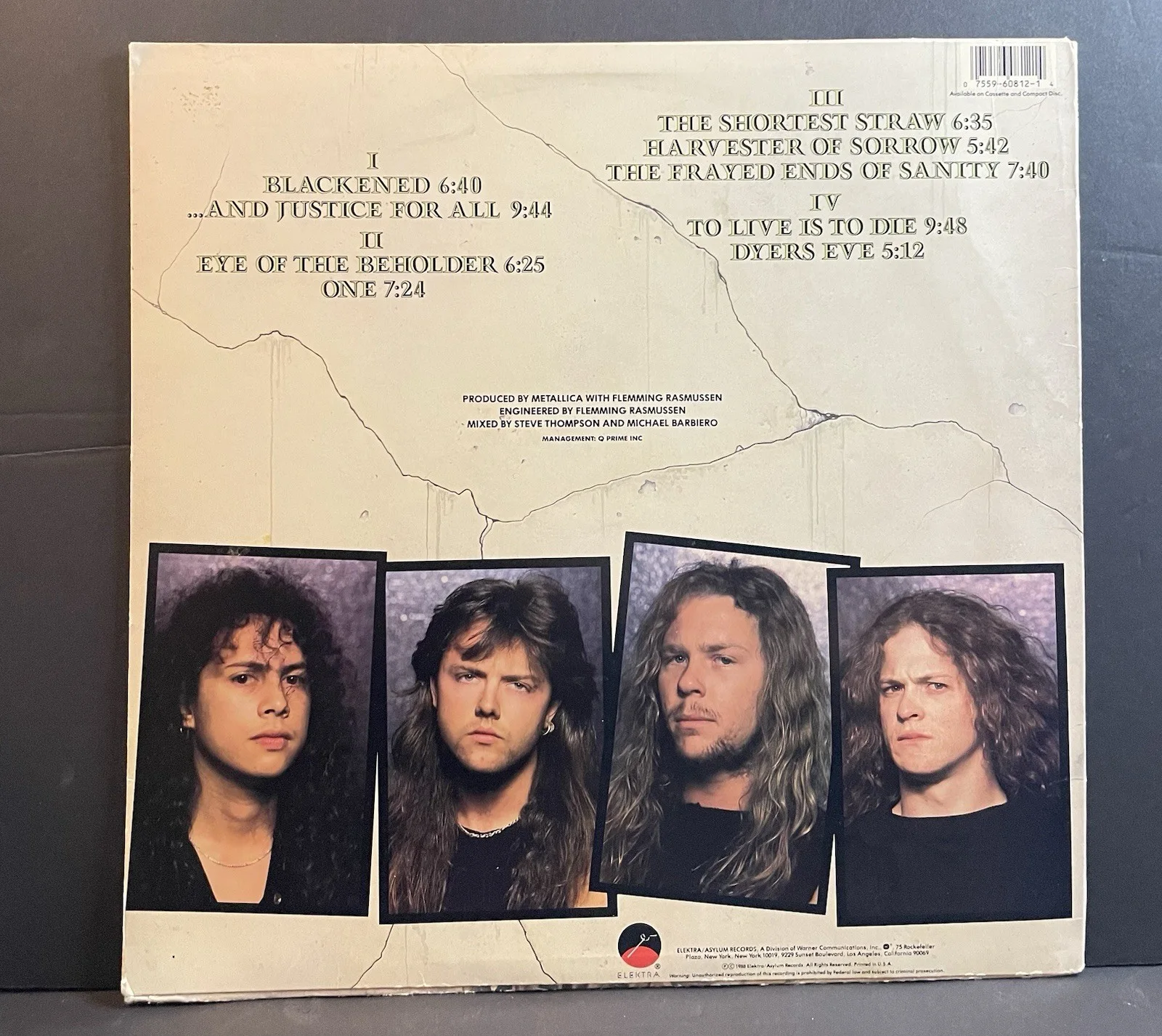 Lars Ulrich Signed Metallica And Justice For All Original Vinyl LP Record, image 3