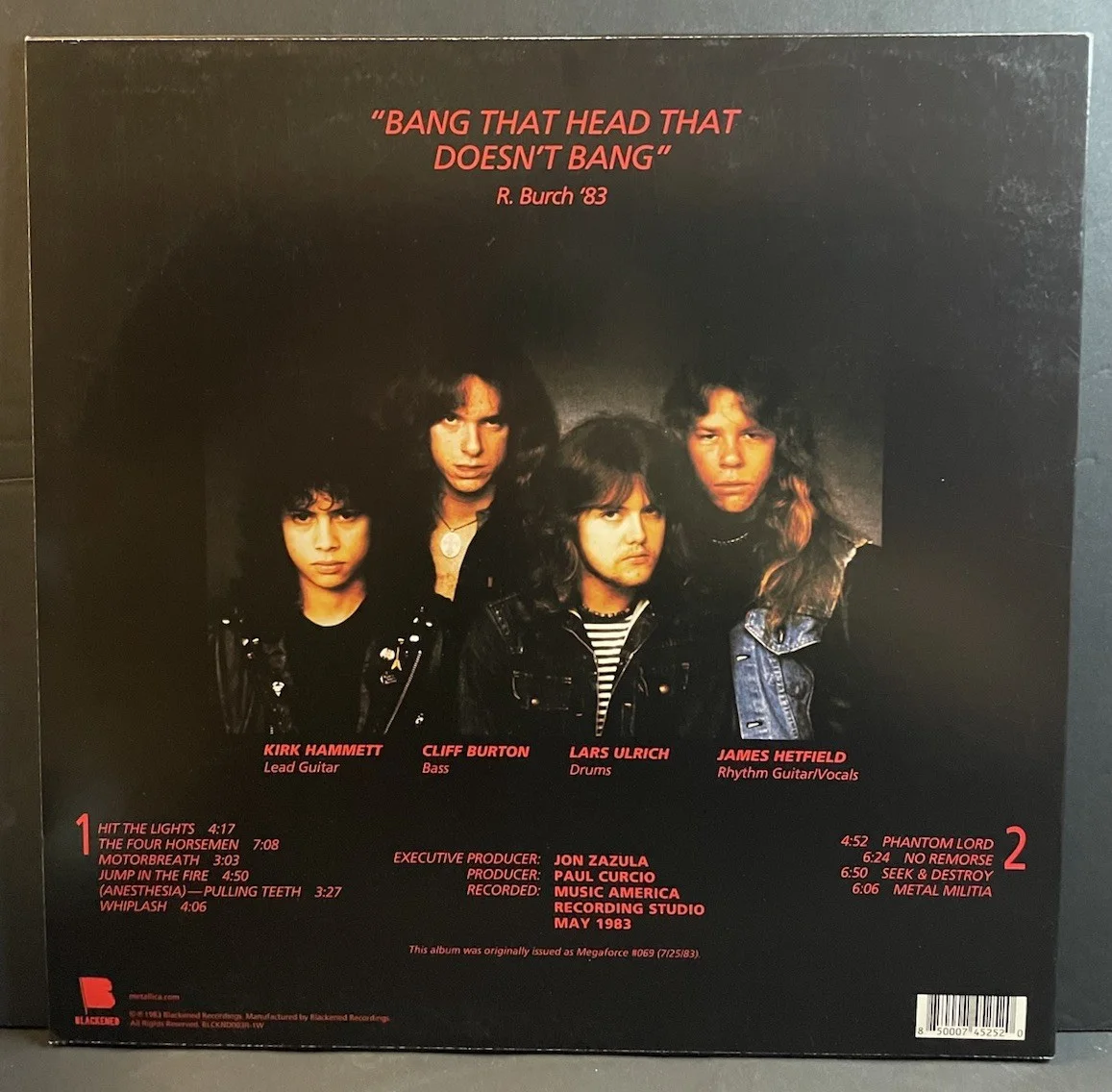 Lars Ulrich Signed Metallica Kill Em All Album Vinyl LP Record, изображение 3